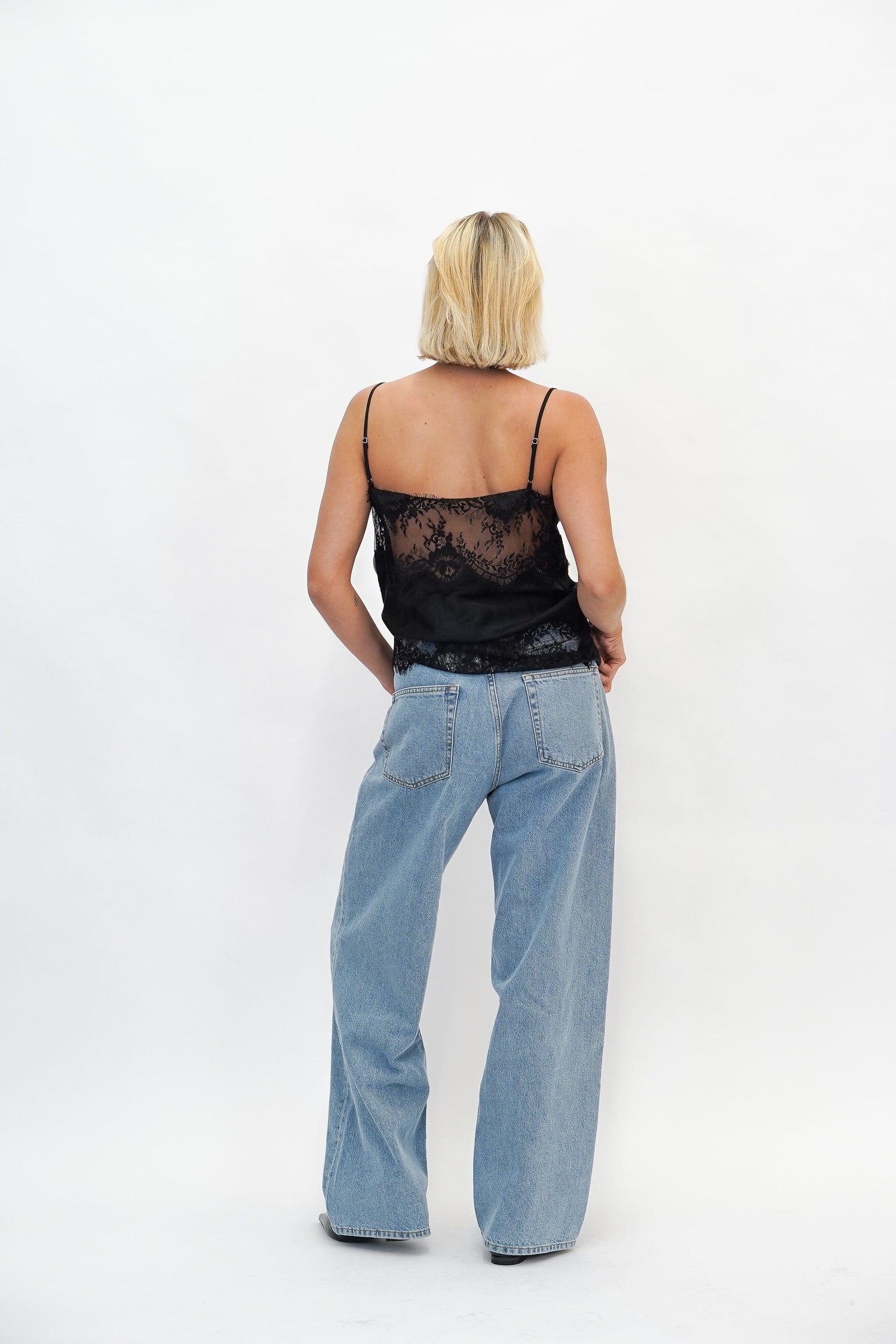 RELAXED WIDE LEG DENIM JEANS ROHE 
