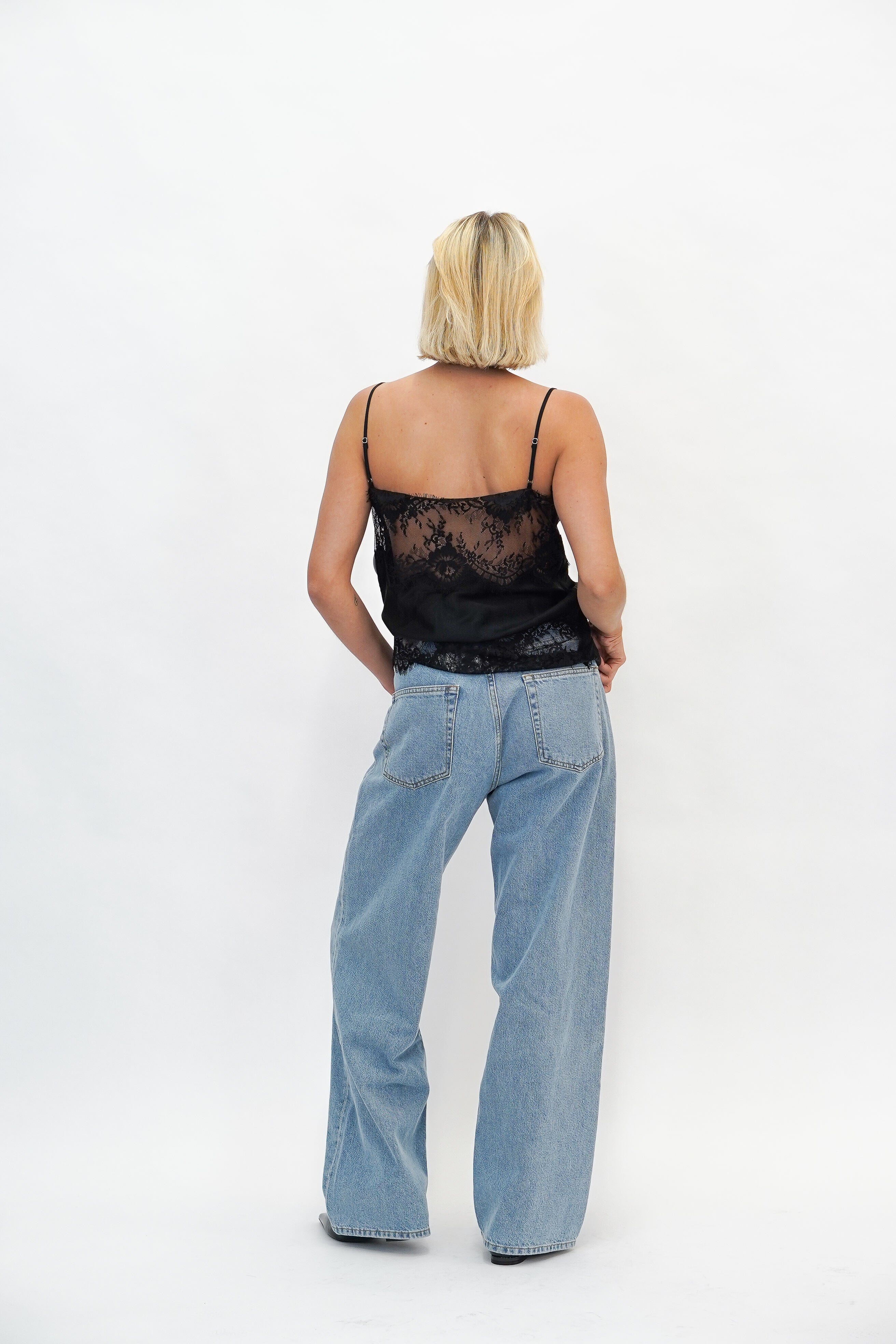 RELAXED WIDE LEG DENIM JEANS ROHE 