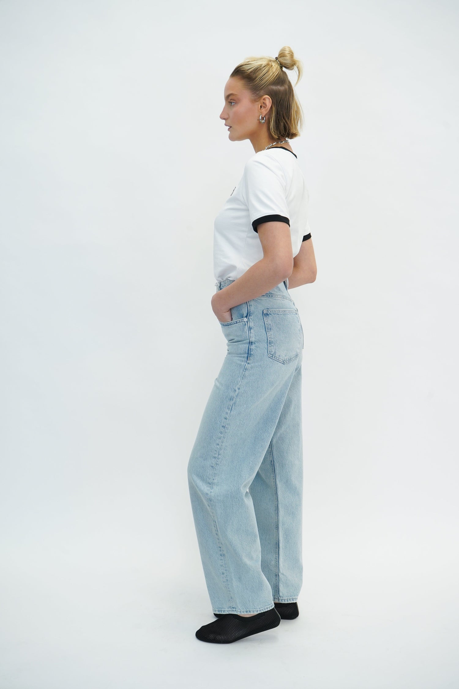 HEAVY COTTON FITTED T-SHIRT T-SHIRT GANNI 