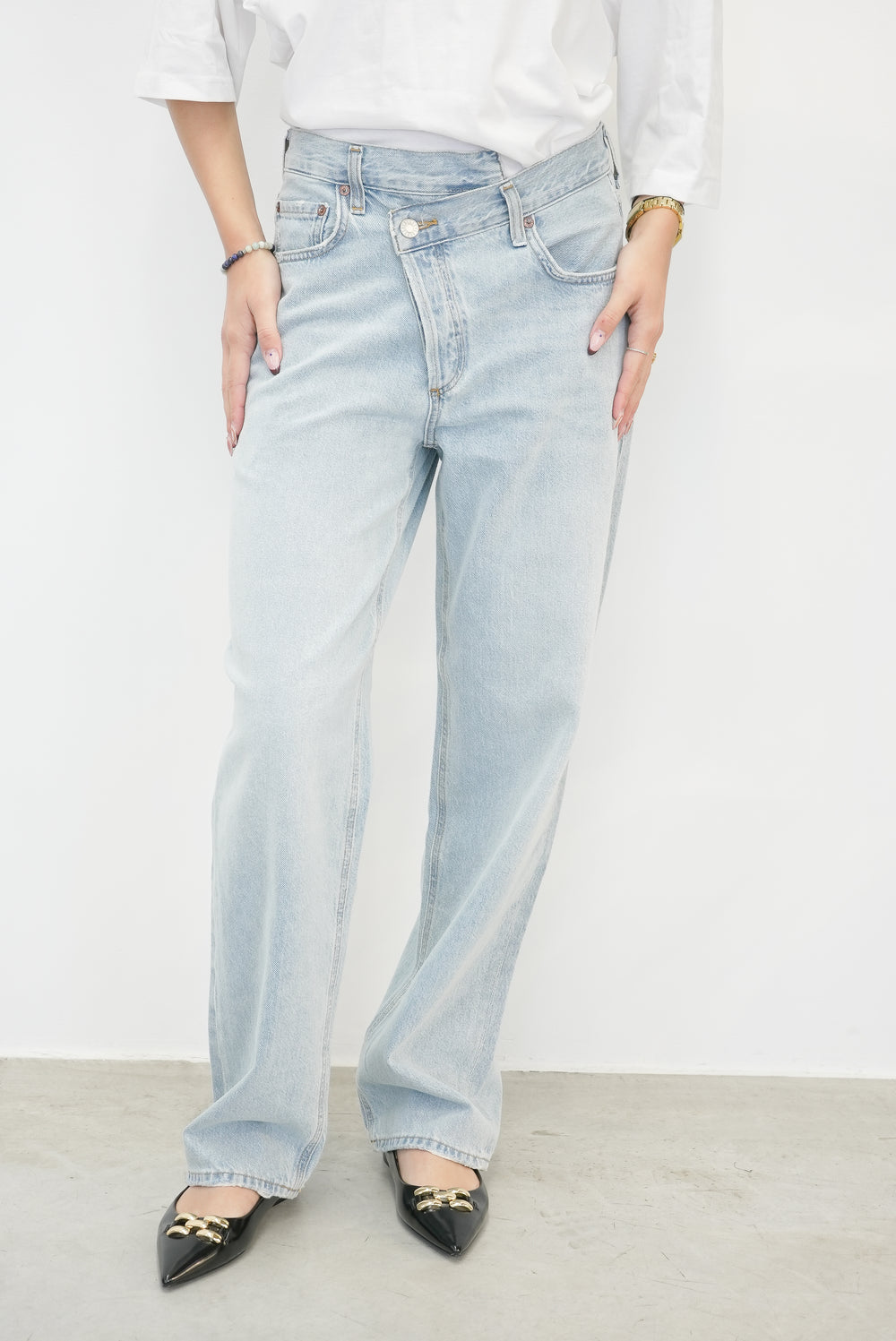 CRISS CROSS UPSIZED JEANS IN WIRED