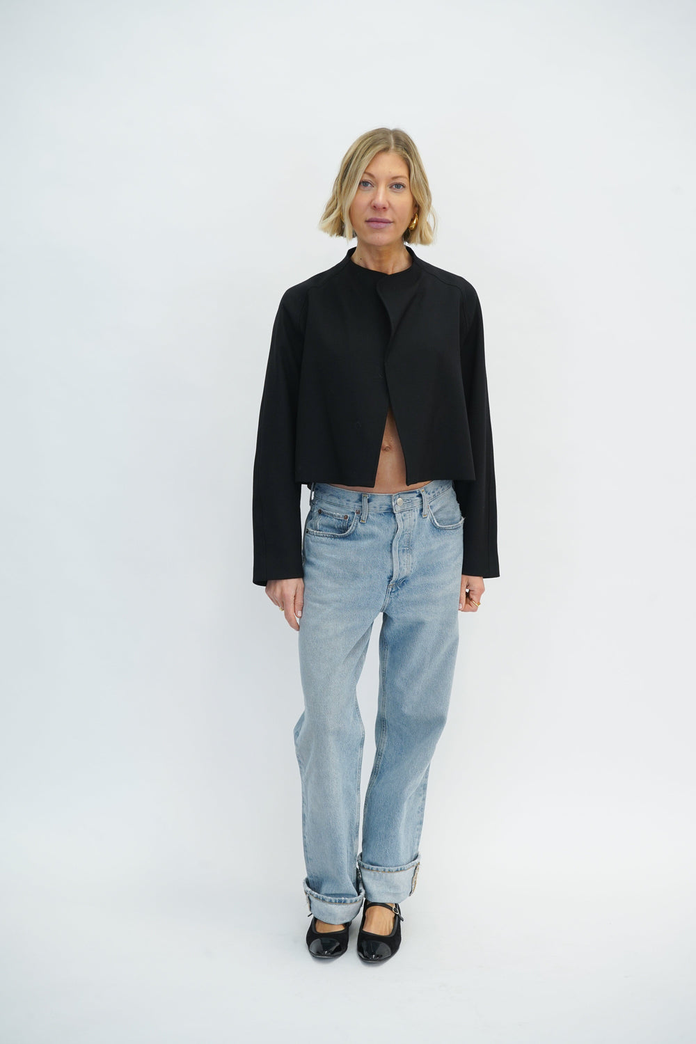 SOLO BLAZER IN BLACK BLAZER ONE&OTHER 