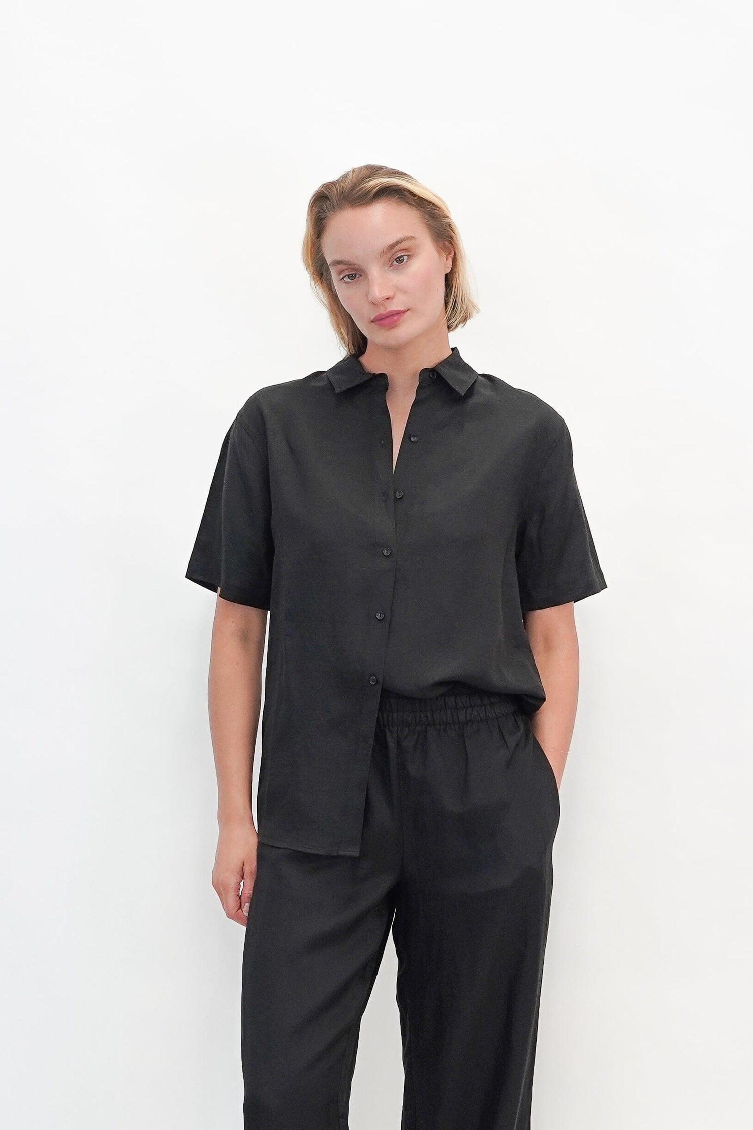 BRUNI SHIRT IN BLACK SHIRT ANINE BING 