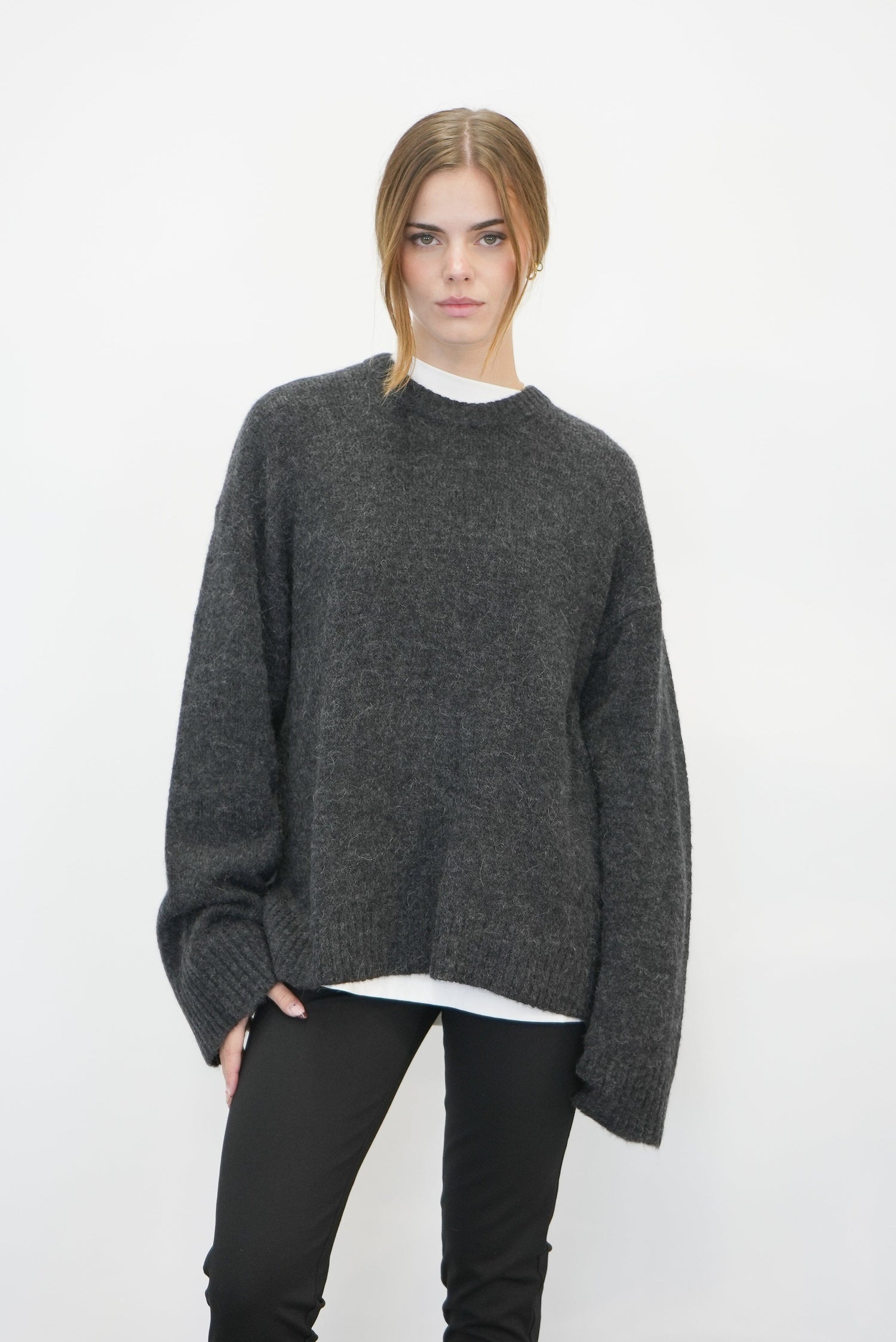 VERONA SLIT SWEATER KNIT DESIGNERS REMIX 