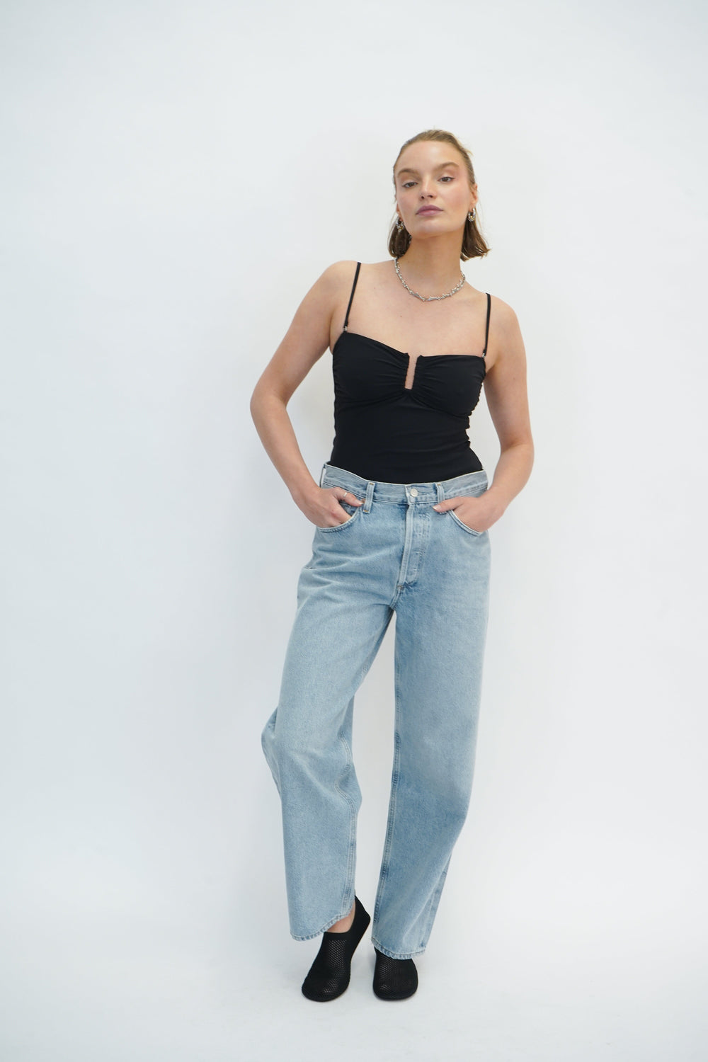 BIANCA TOP IN BLACK TOP NANUSHKA 
