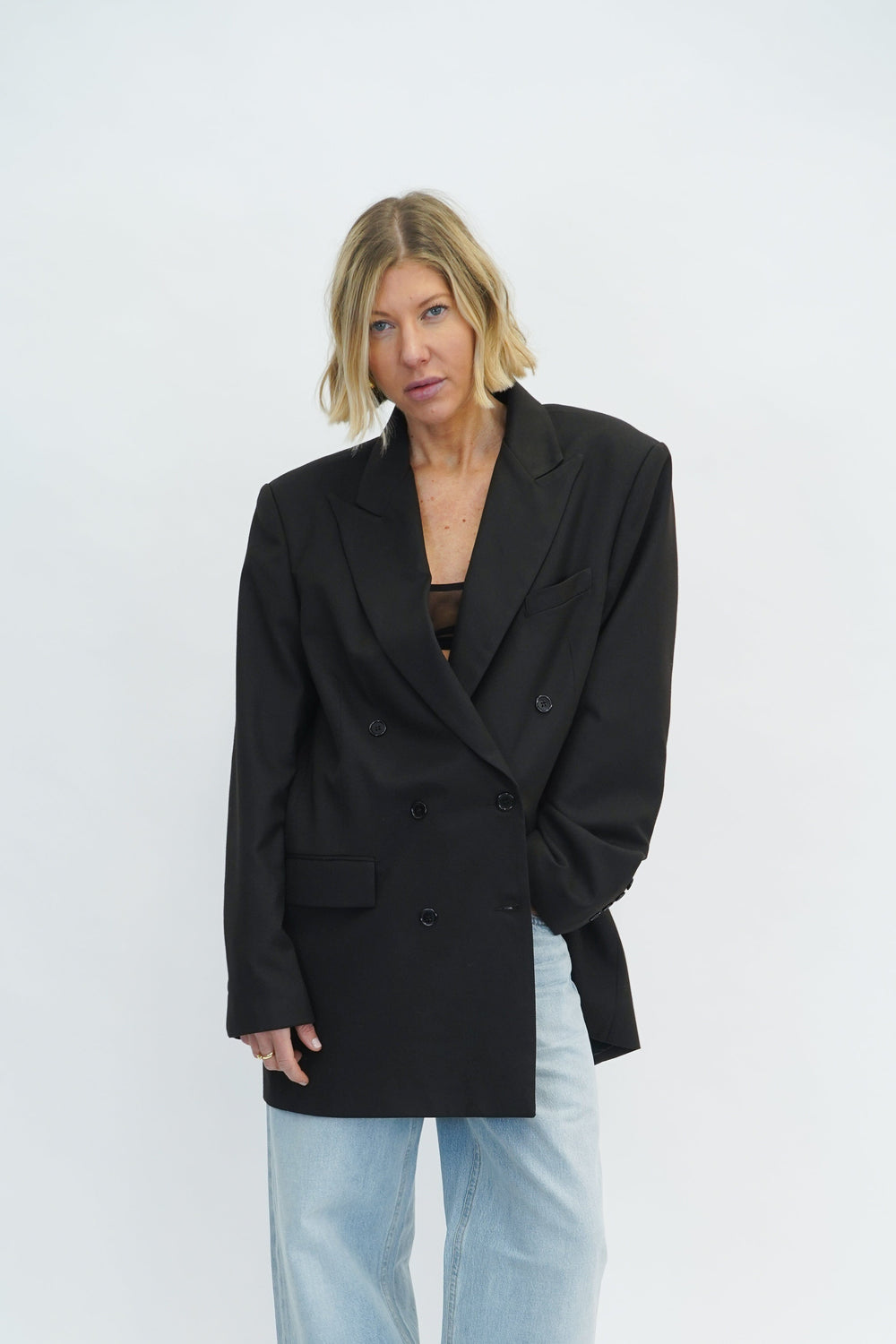 BLAZER IN BROWN BLAZER STUDIO CUT 