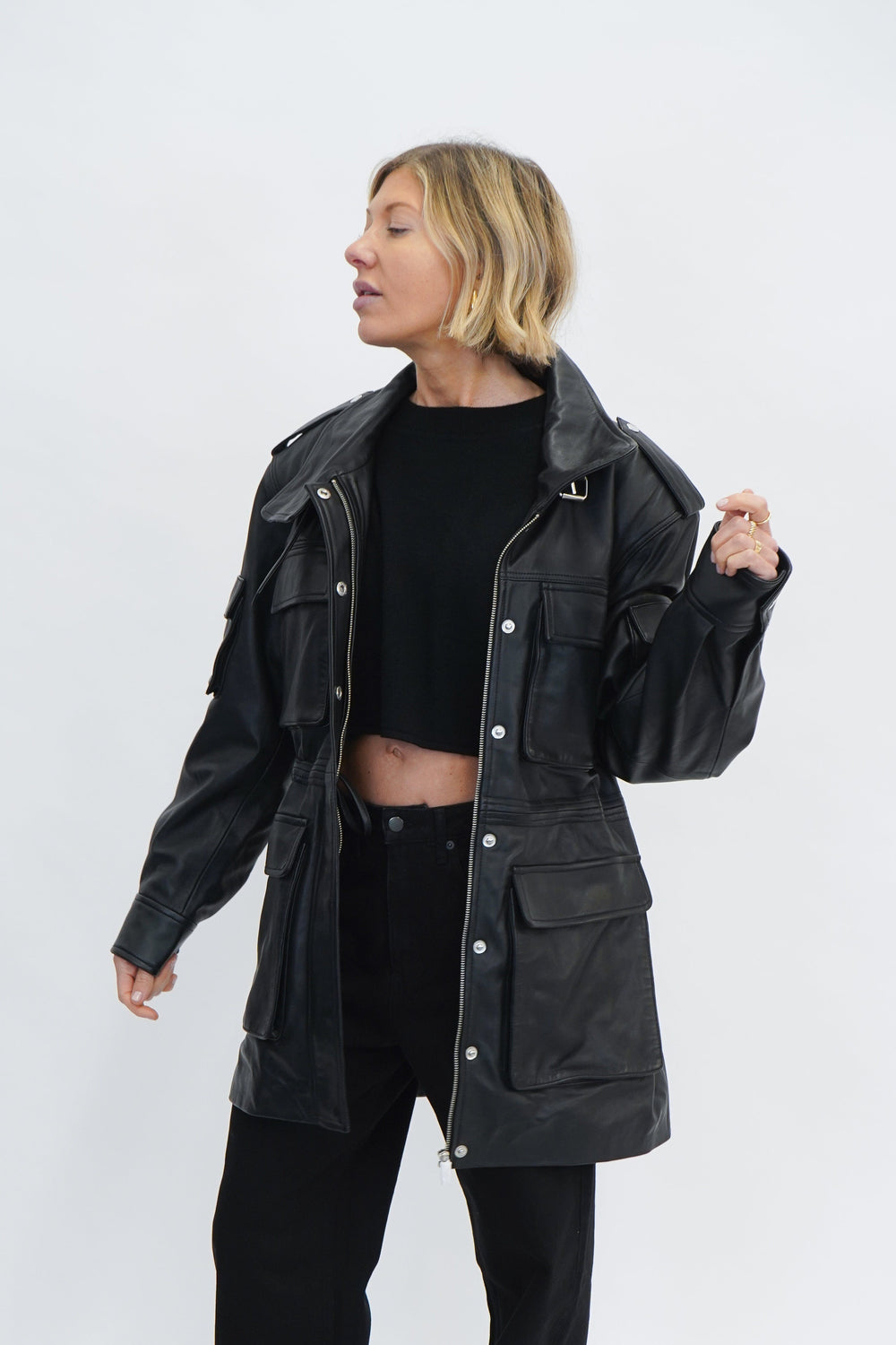 KHALIE LEATHER JACKET JACKET GESTUZ 