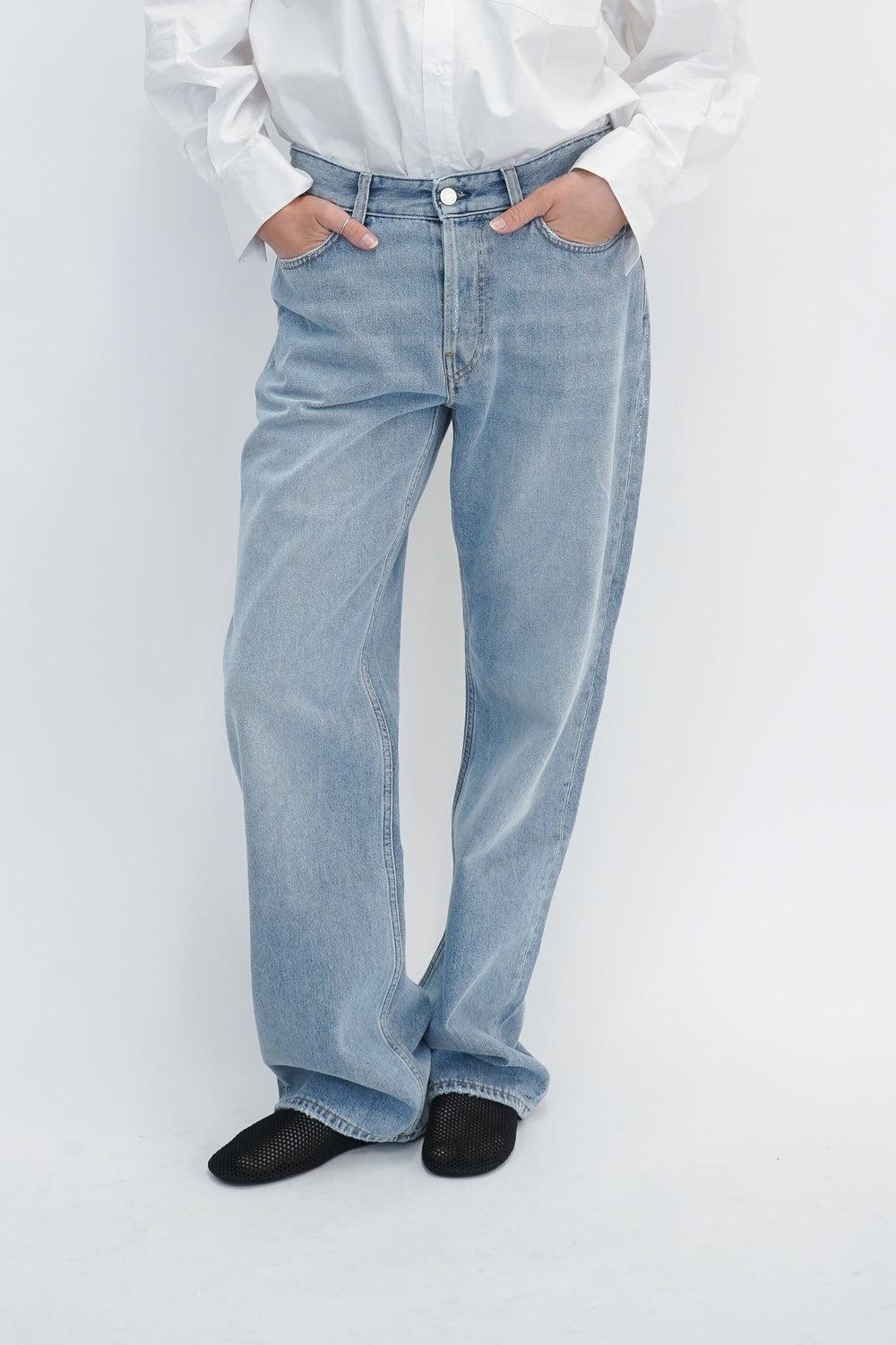 BAGGY LOOSE FIT JEANS IN BLUE WASH JEANS WON HUNDRED 