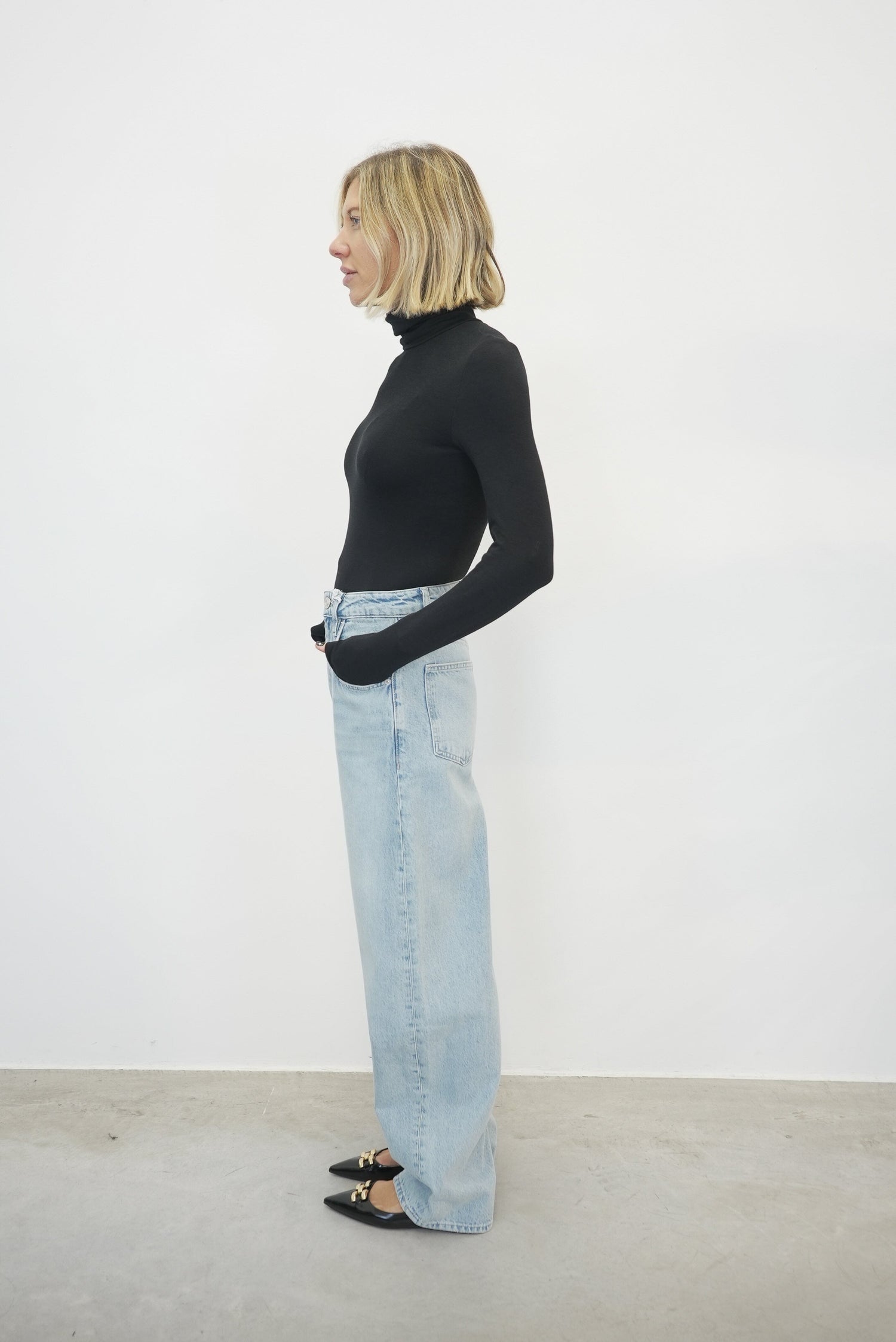 LONG BARREL JEANS IN CALM WATERS JEANS FRAME 