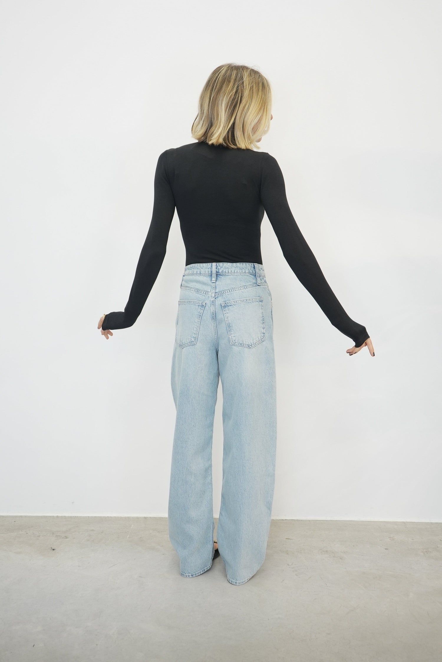 LONG BARREL JEANS IN CALM WATERS JEANS FRAME 