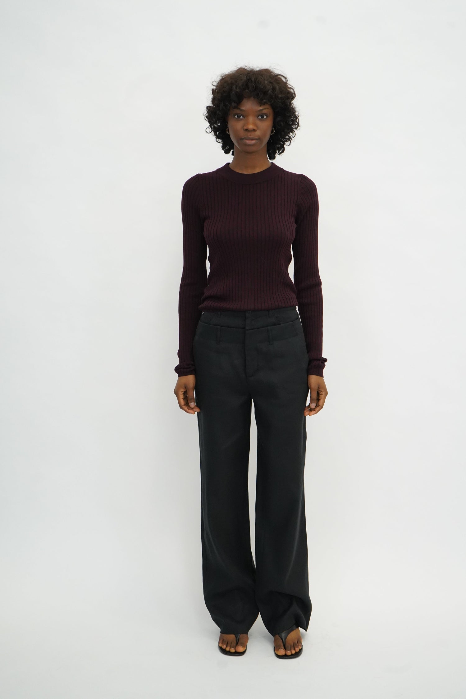 DANIELLA KNIT BLOUSE IN WINE RED KNIT HERSKIND 