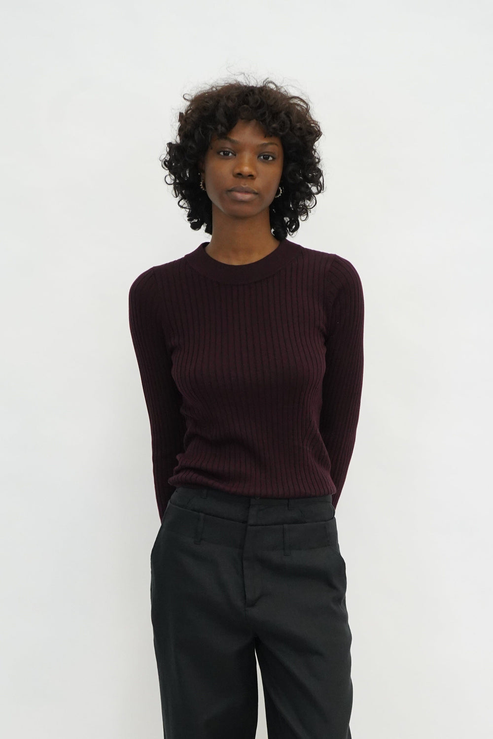 DANIELLA KNIT BLOUSE IN WINE RED KNIT HERSKIND 