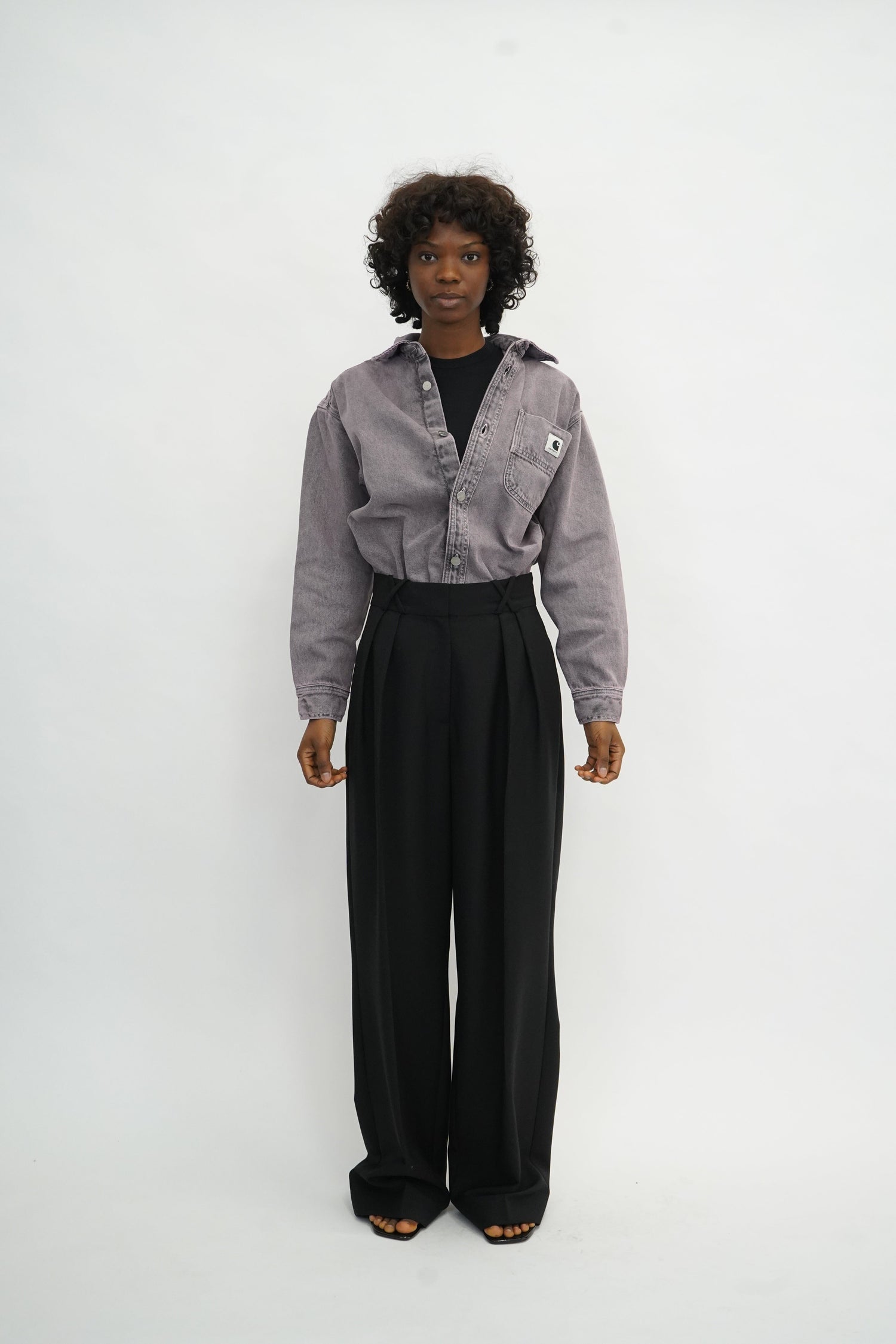 W’ GEORGIA SHIRT-BLACK IN HORTENCIA SHIRT CARHARTT 