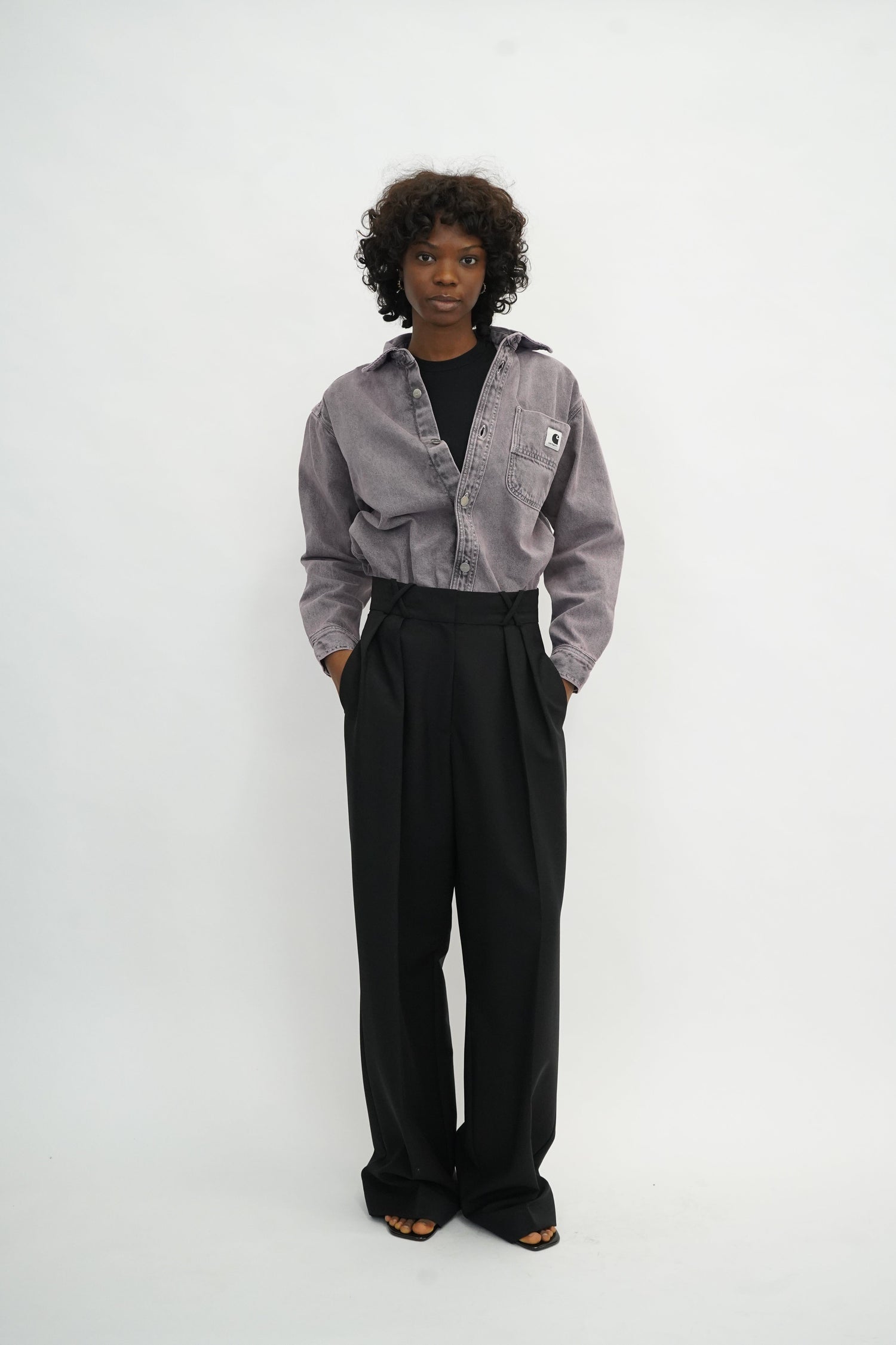 W’ GEORGIA SHIRT-BLACK IN HORTENCIA SHIRT CARHARTT 