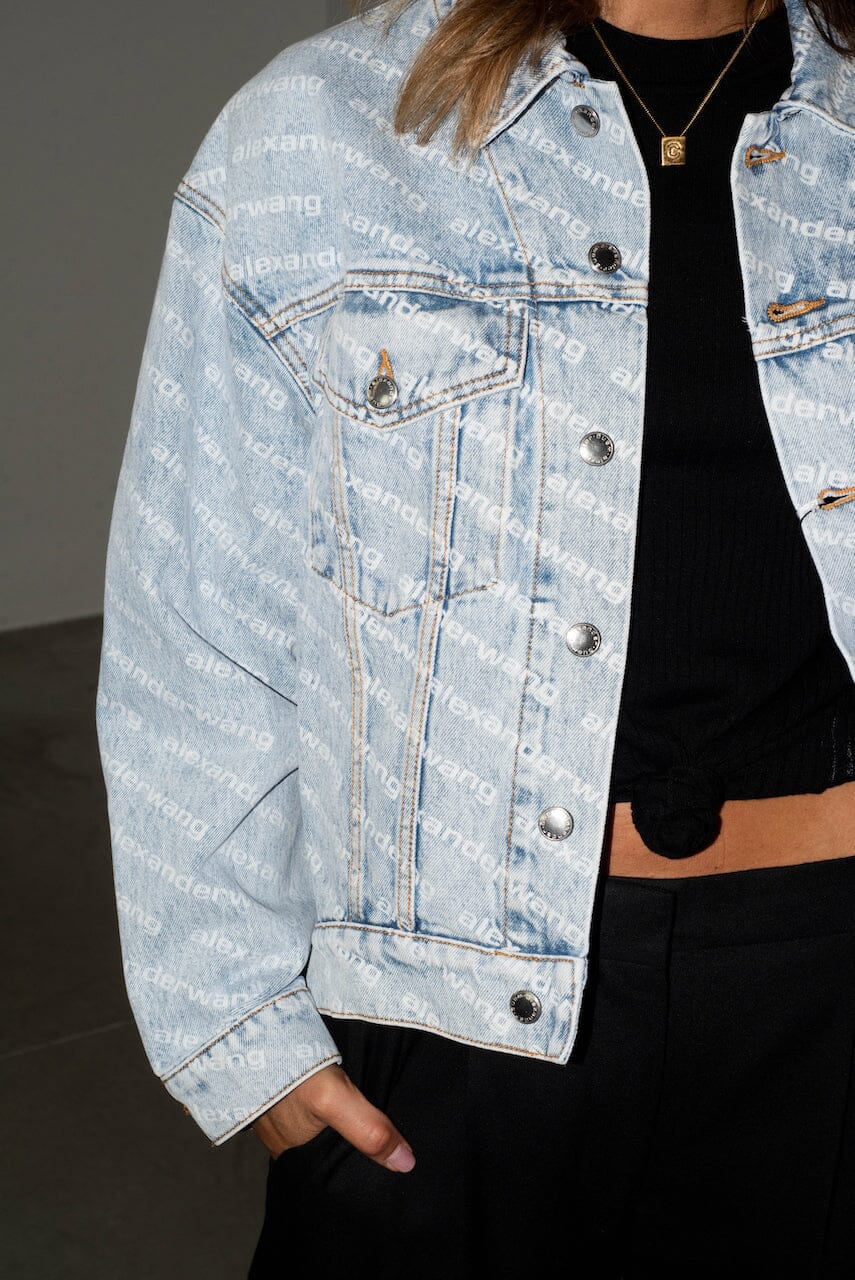 FALLING BACK DENIM JACKET JACKET ALEXANDER WANG 