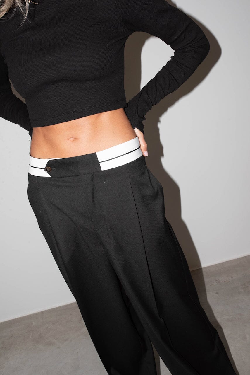 PLUTO CONTRAST WAISTBAND PANTS PANTS THE GARMENT 