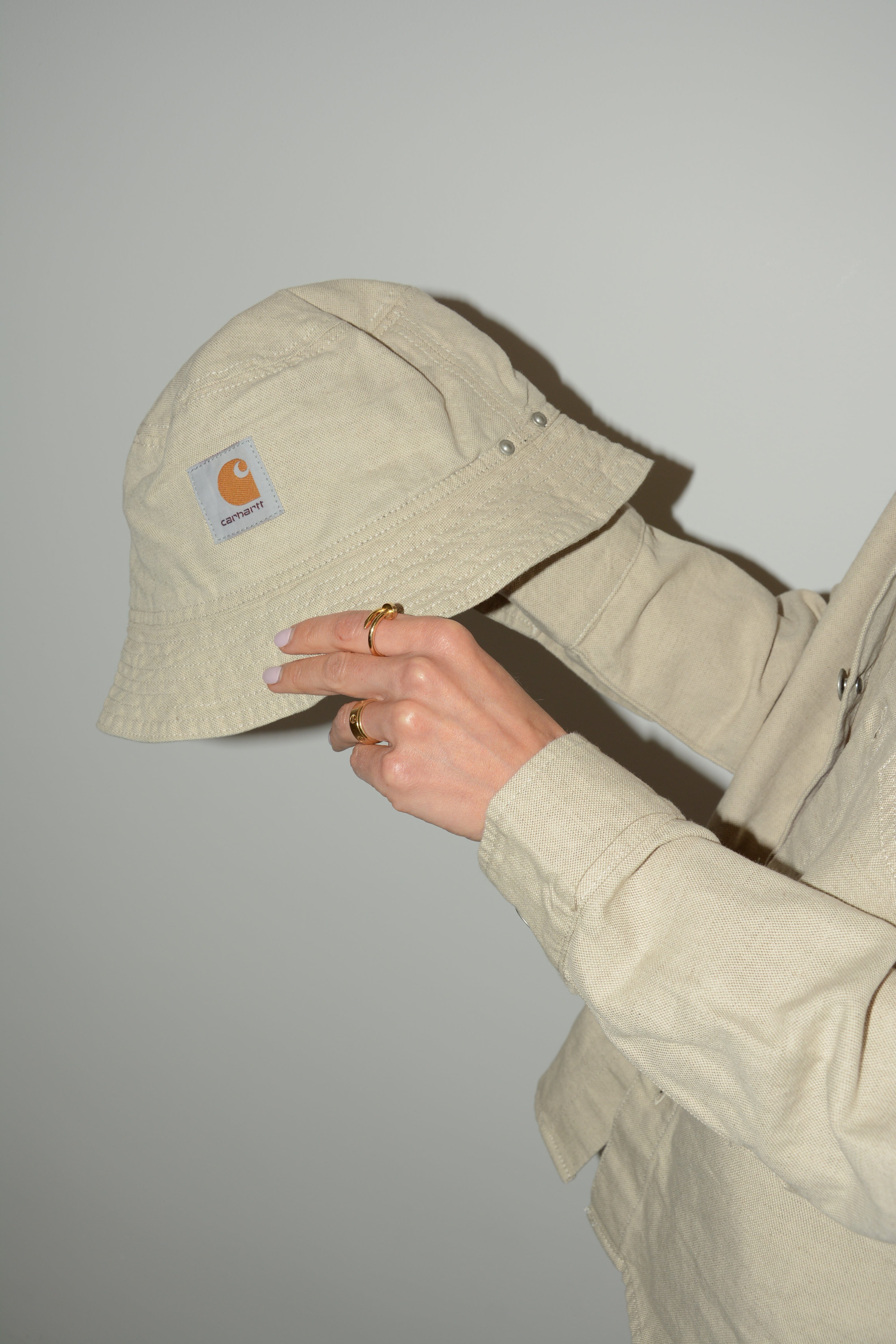 WALTER BUCKET HAT NATURAL RINSED IN NATURAL RINSED