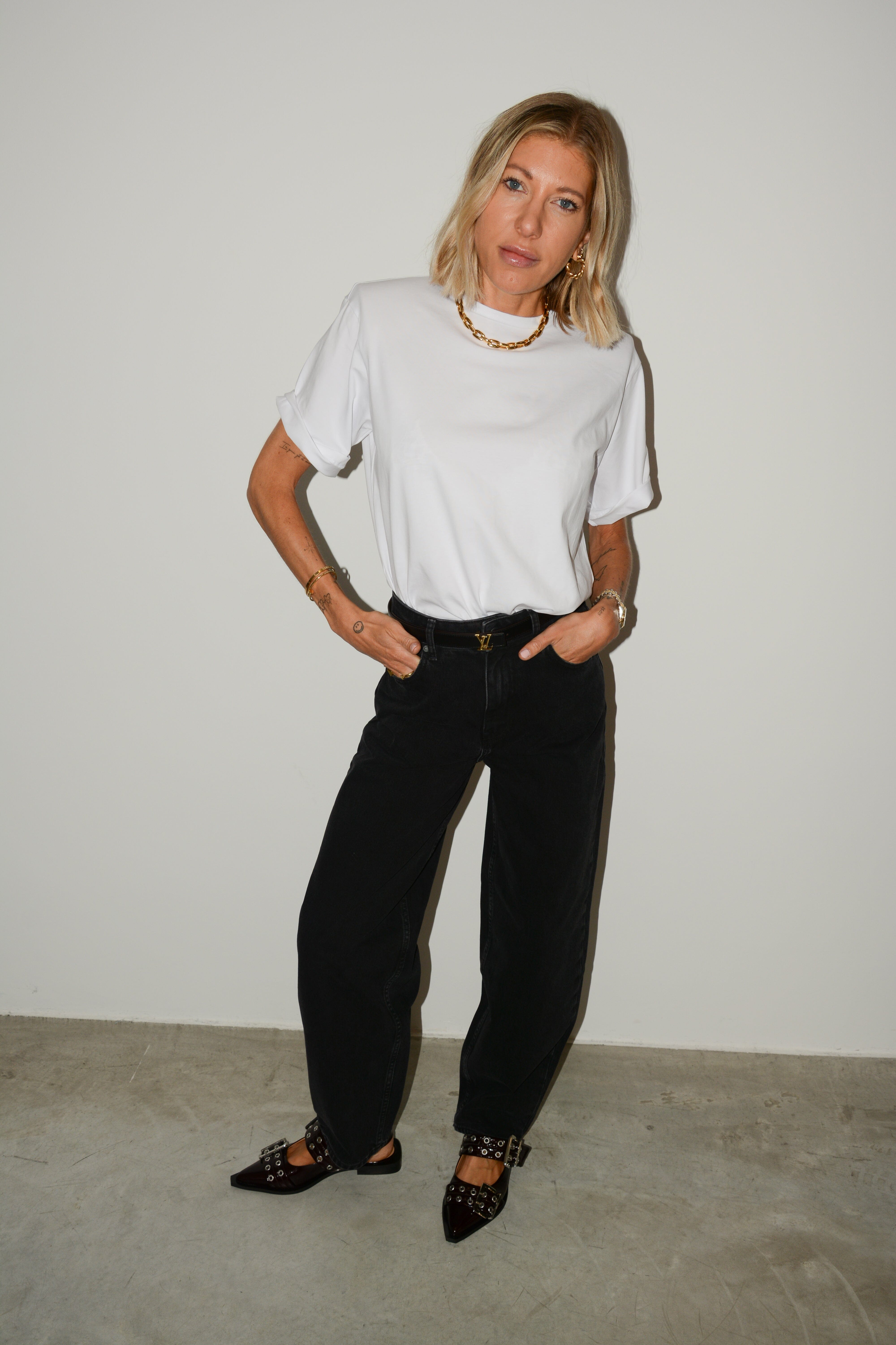 SAMURILLY TEE IN BRIGHT WHITE T-SHIRT GESTUZ 