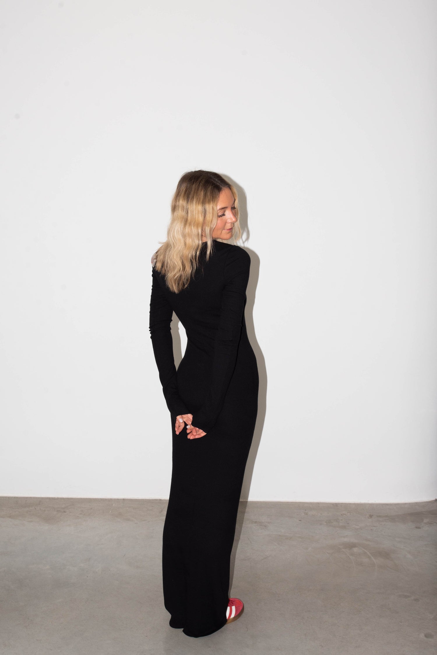 LONG SLEEVE CREWNECK MAXI DRESS DRESS ETERNE 