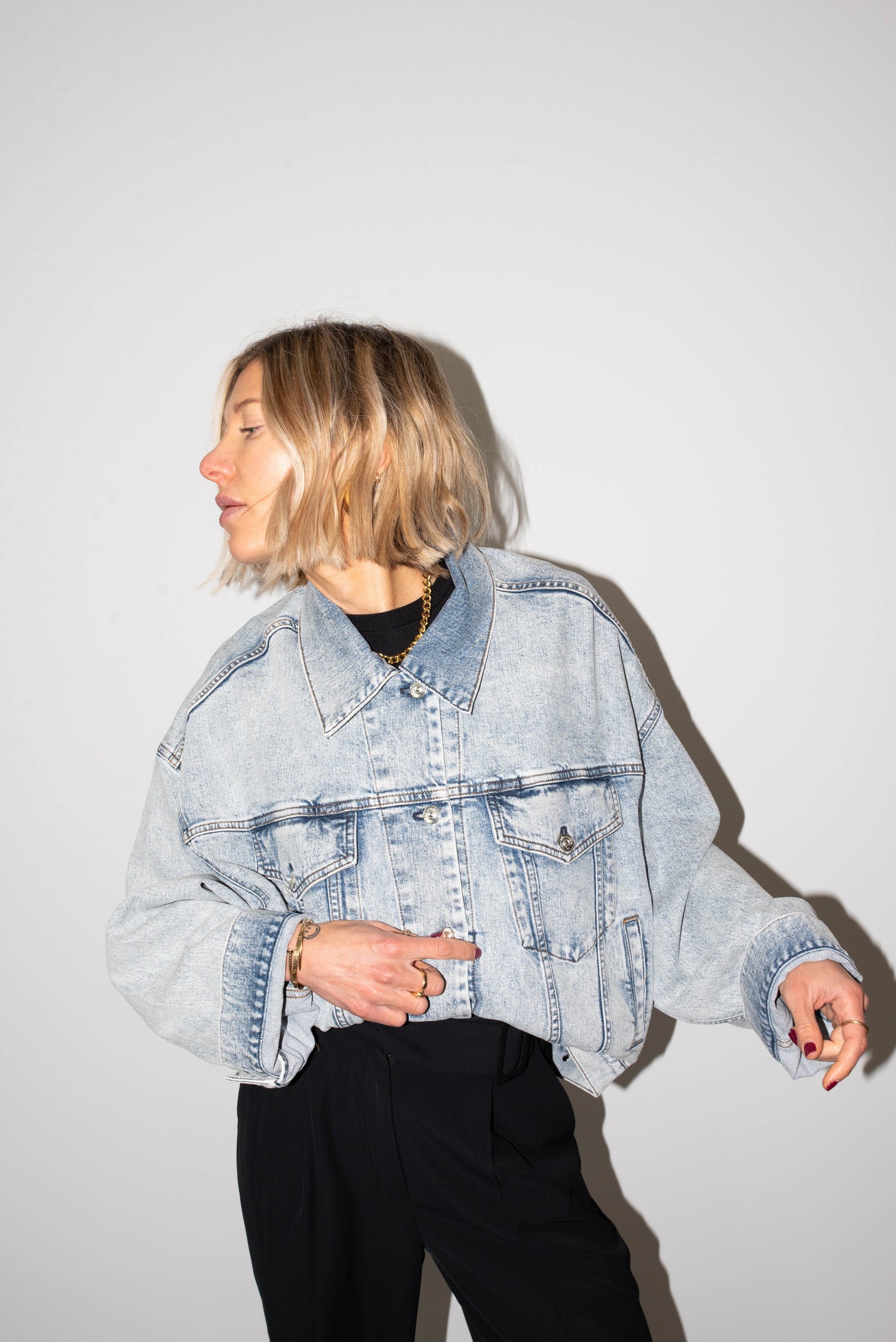 EMMA OVERSIZED DENIM JACKET JACKET NINE IN THE MORNING 