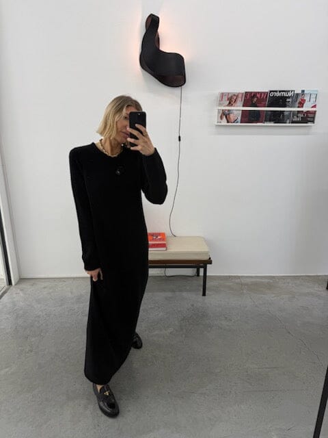 BOUCLE DRESS IN BLACK DRESS RHEA 