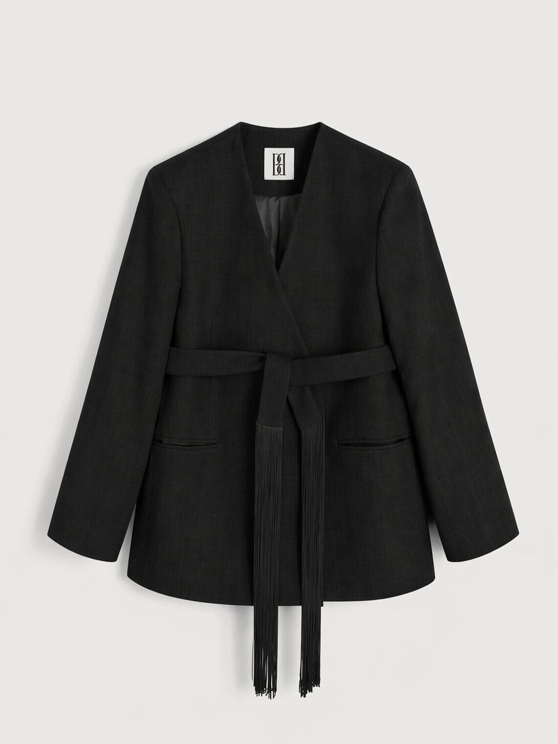 EMMA BLAZER WITH FRINGED SCARF BLAZER BY MALENE BIRGER 