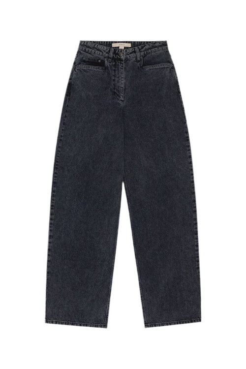 COCOON DENIM PANTS IN DARK GREY