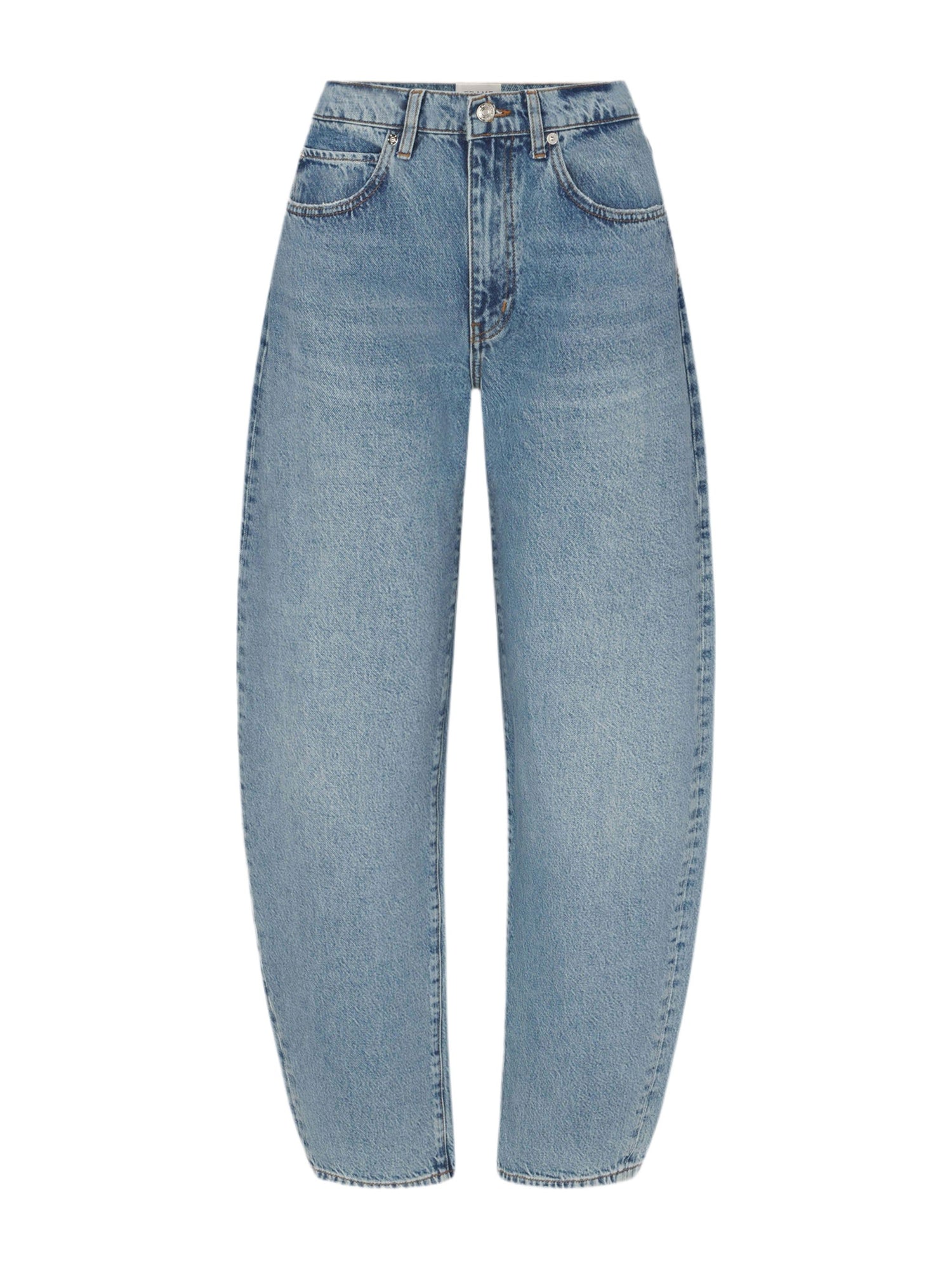 LOW SLUNG BARREL IN DOLLHOUSE JEANS FRAME 