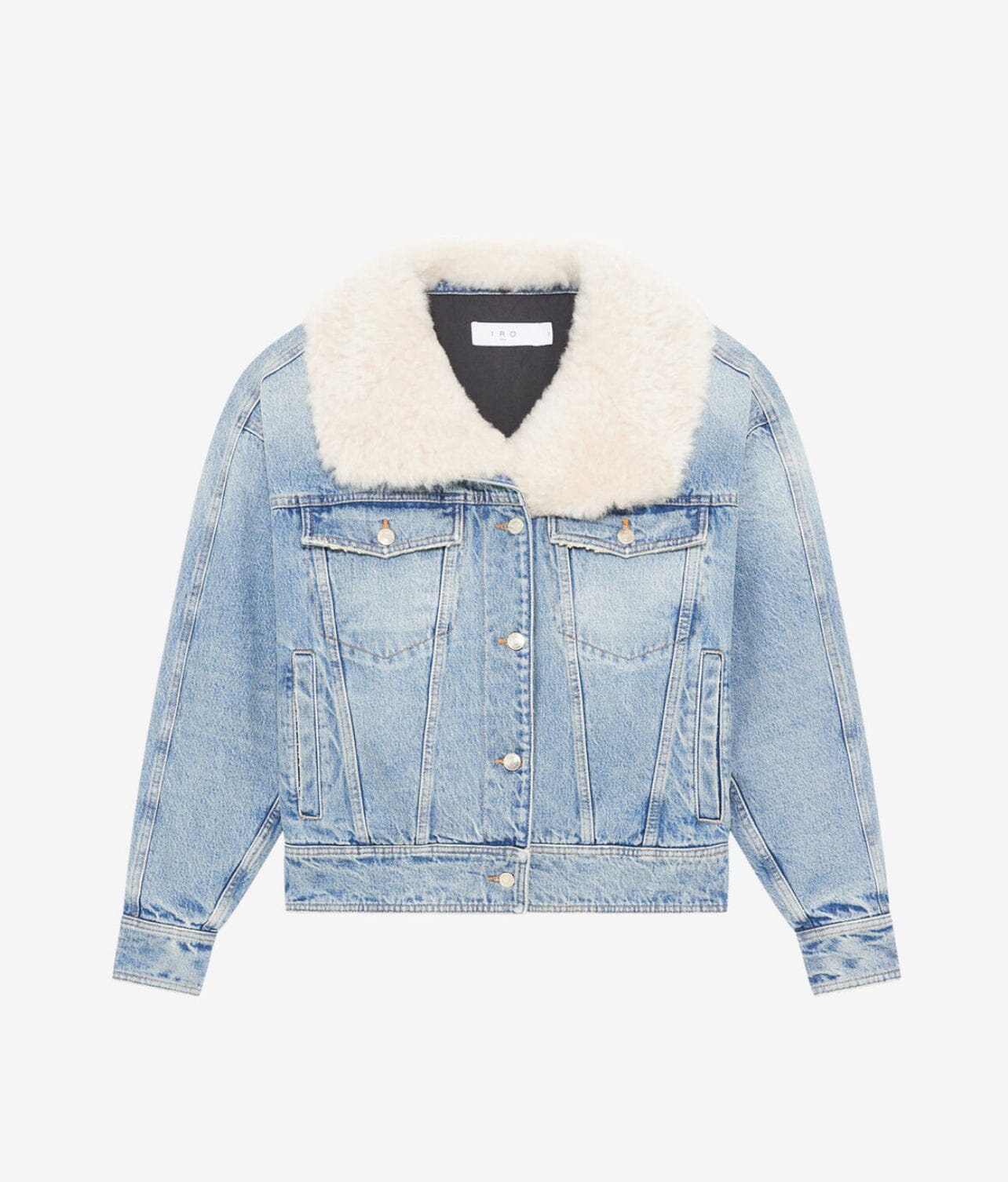 IRO-SOPHIA OUTERWEAR-BLUE VINTAGE JACKET IRO 