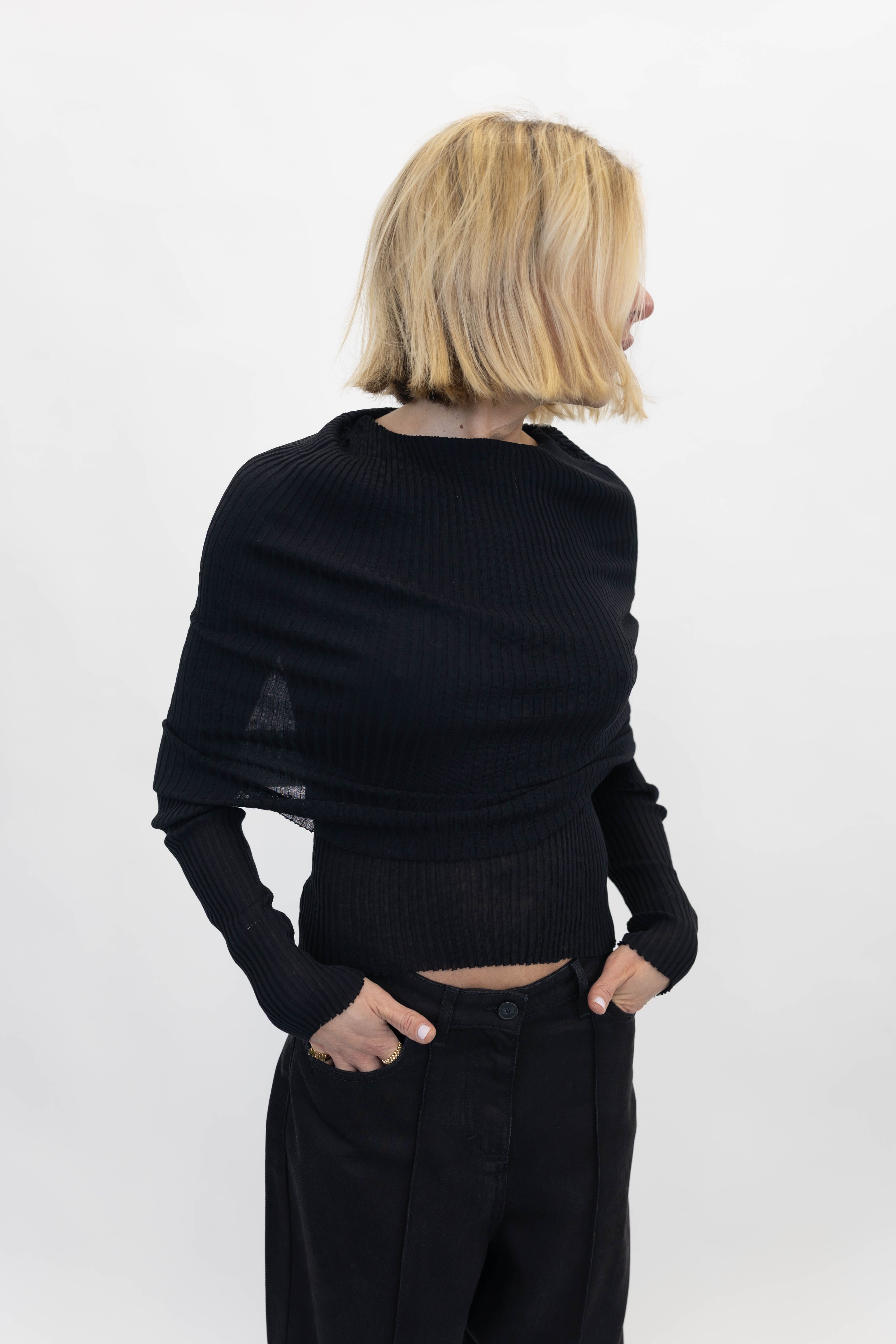 KEDARI SWEATER IN BLACK SWEATER CHRISTIAN WIJNANTS 