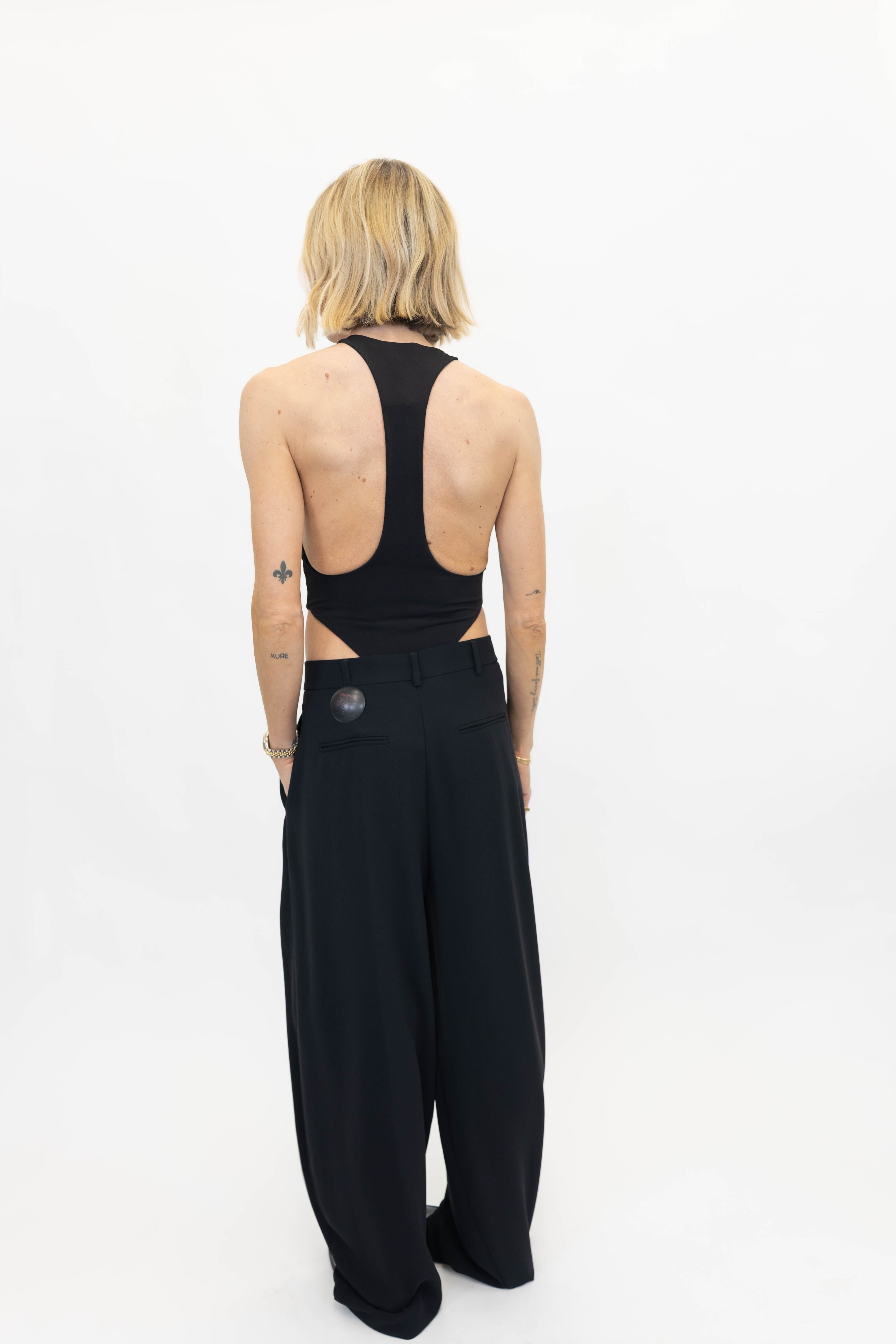 FONDA HALTHER BODYSUIT IN BLACK BODYSUIT THE ANDAMANE 