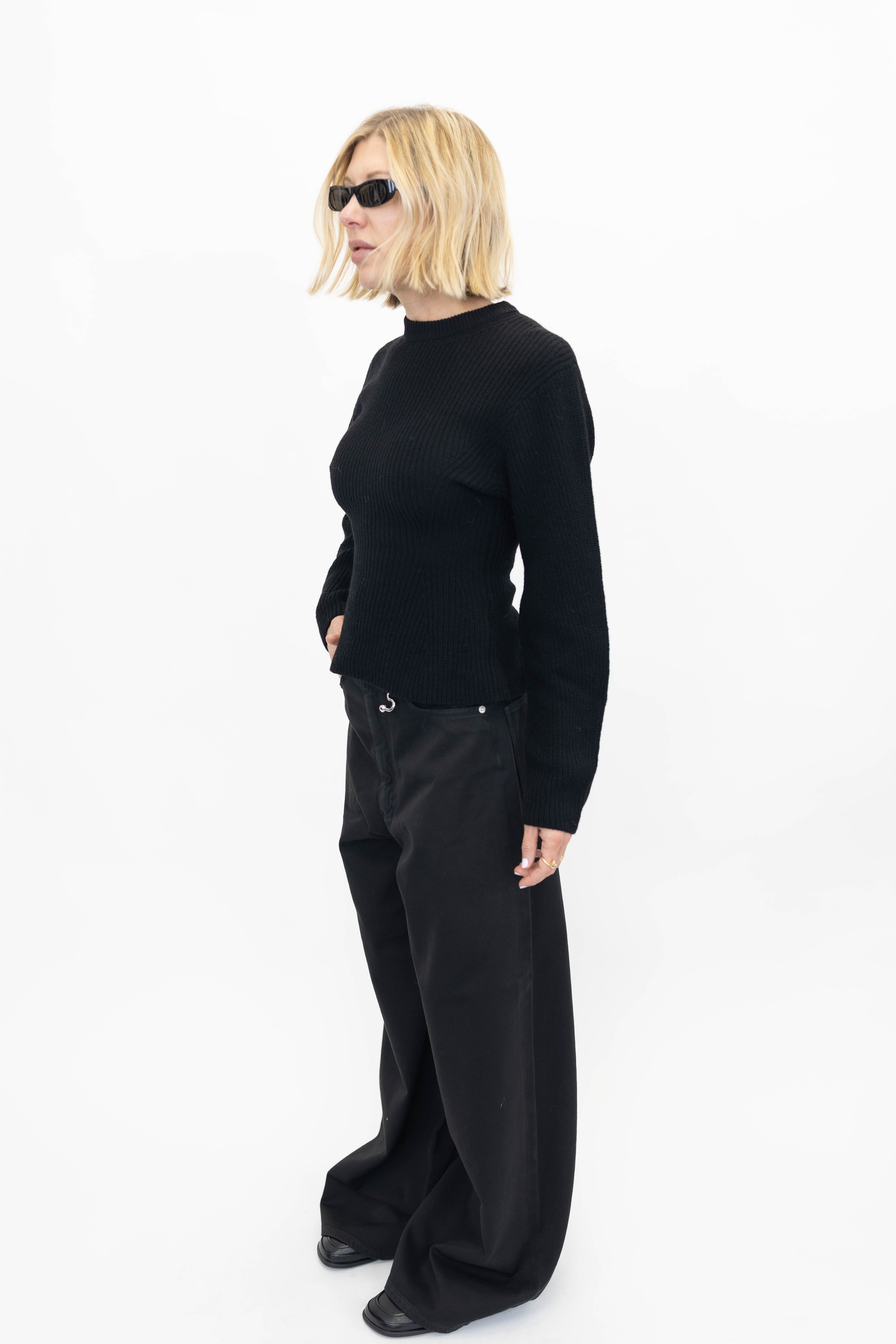 ELODIE KNIT IN BLACK KNIT THE LATEST 