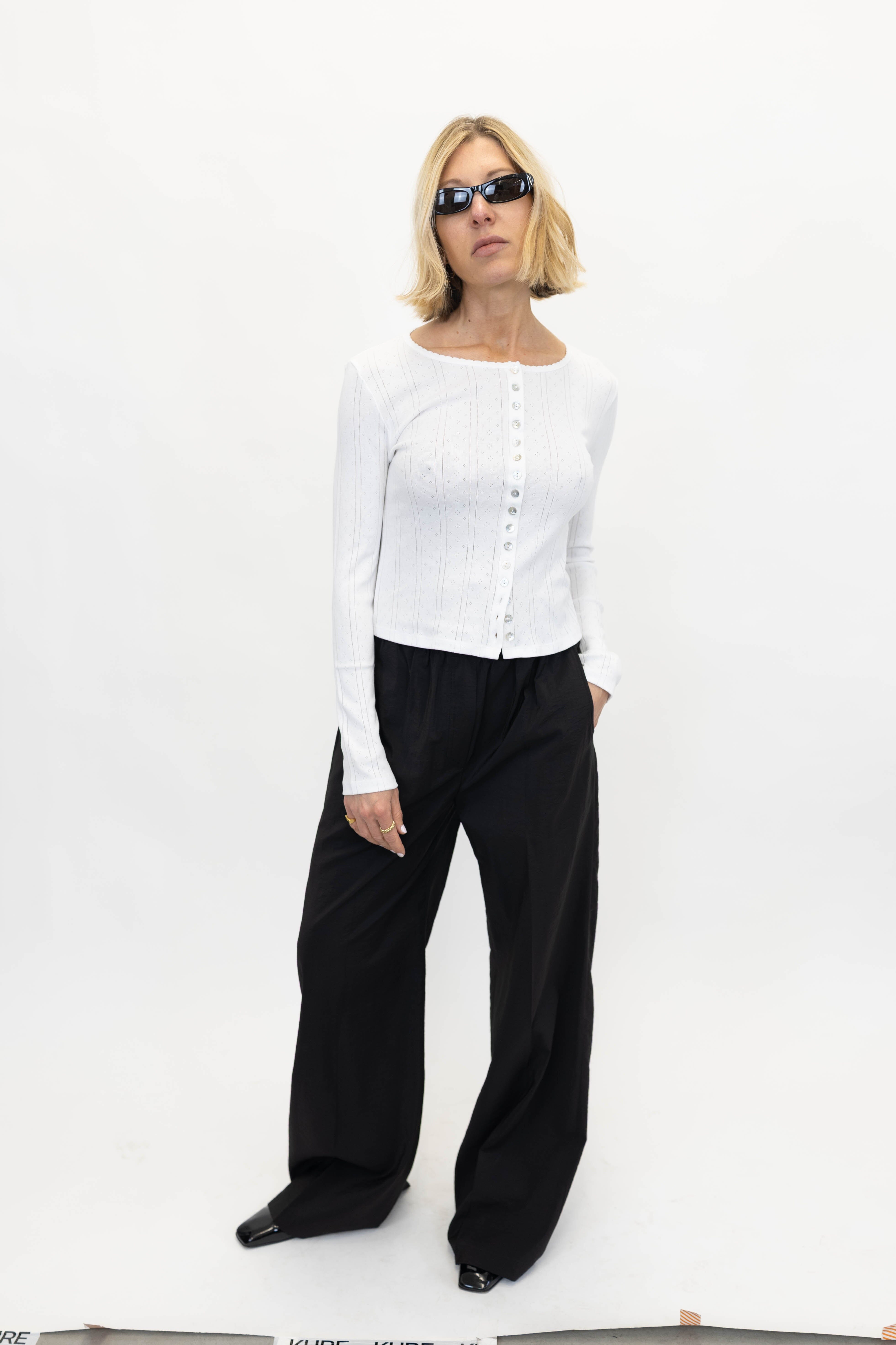 PUNE ELASTIC PANTS IN BLACK PANTS CHRISTIAN WIJNANTS 