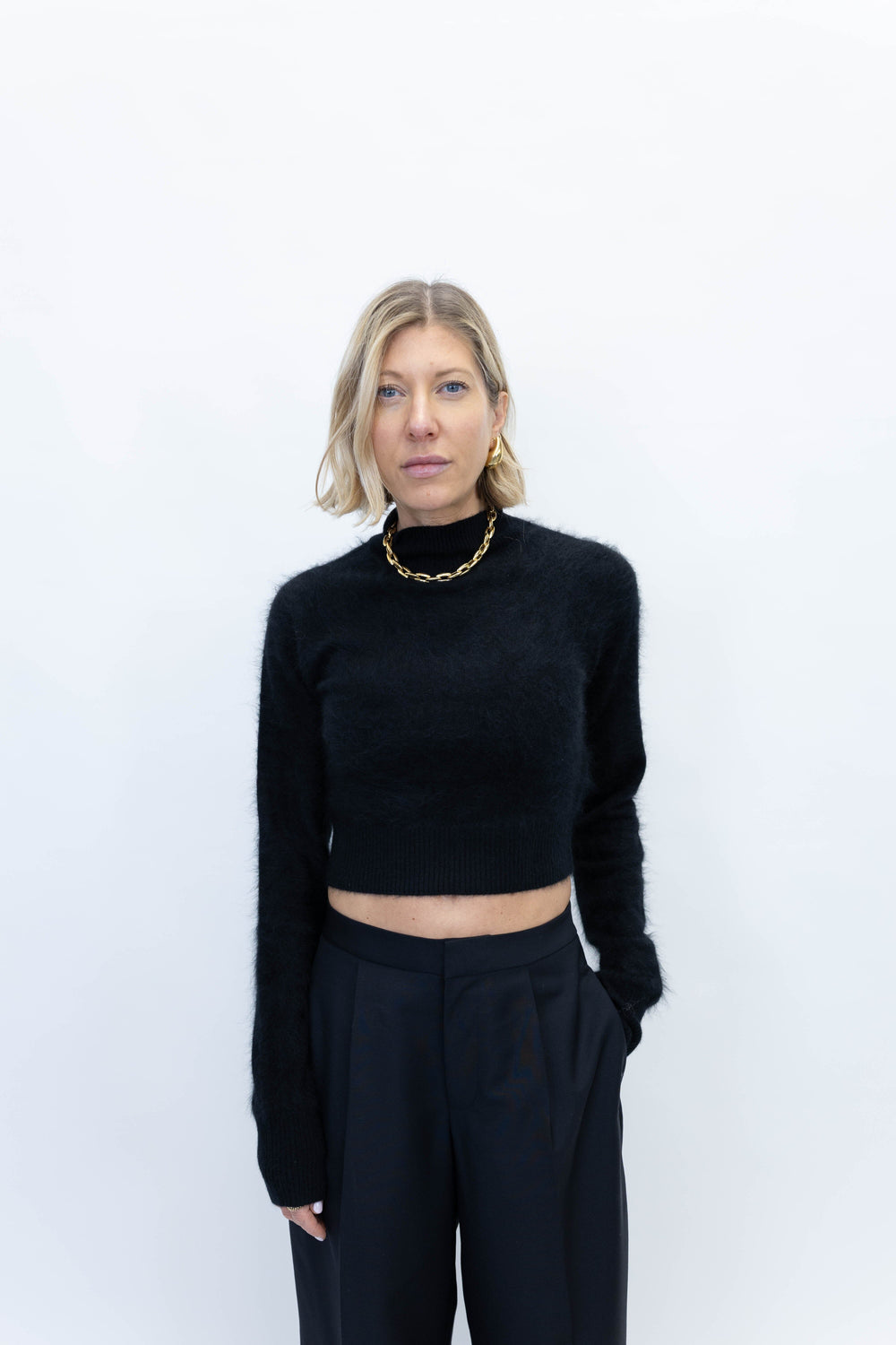 GUBBIO CASHMERE KNIT IN BLACK SWEATER MAXMARA 