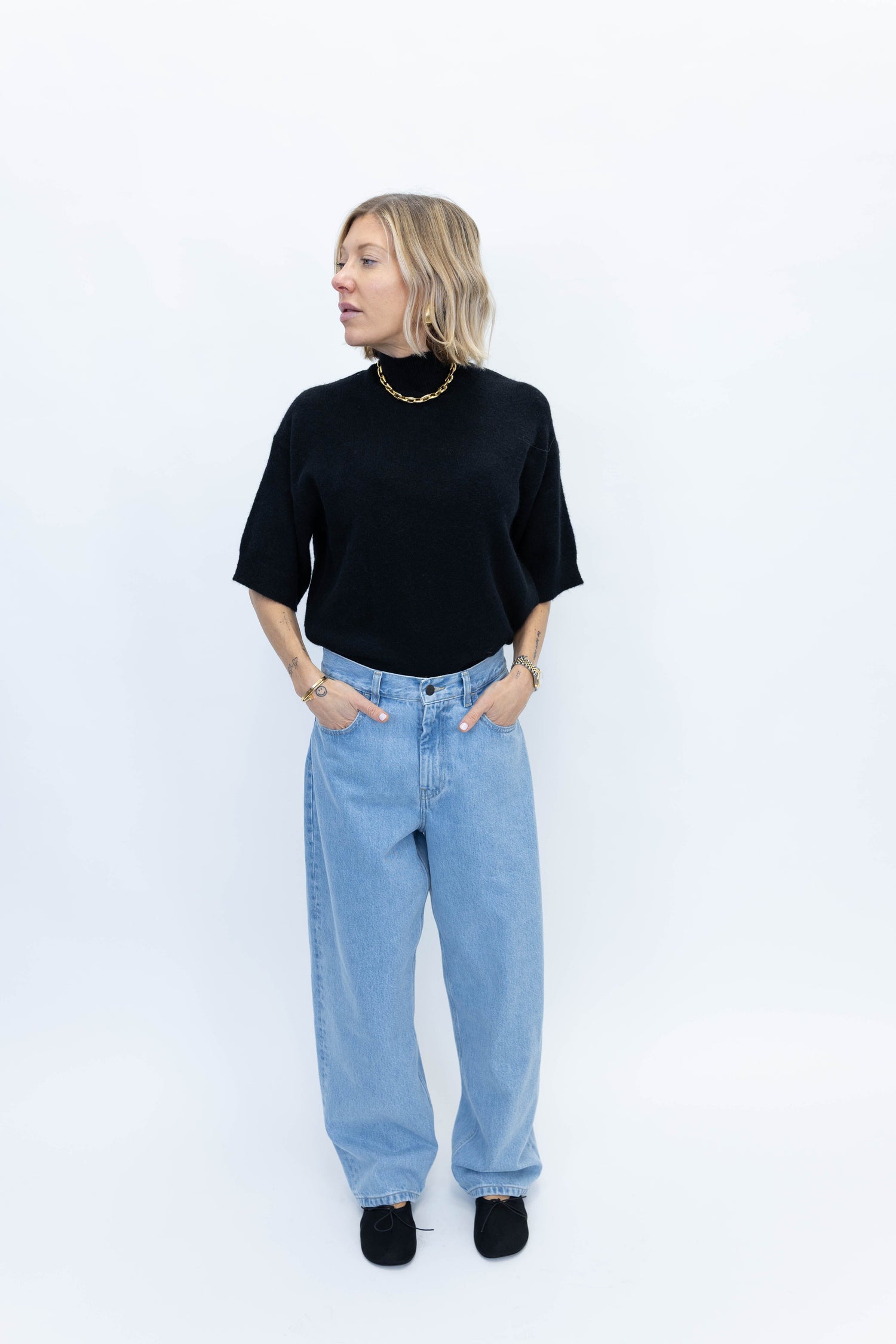 IDELL SWEATER IN BLACK SWEATER ONE&OTHER 