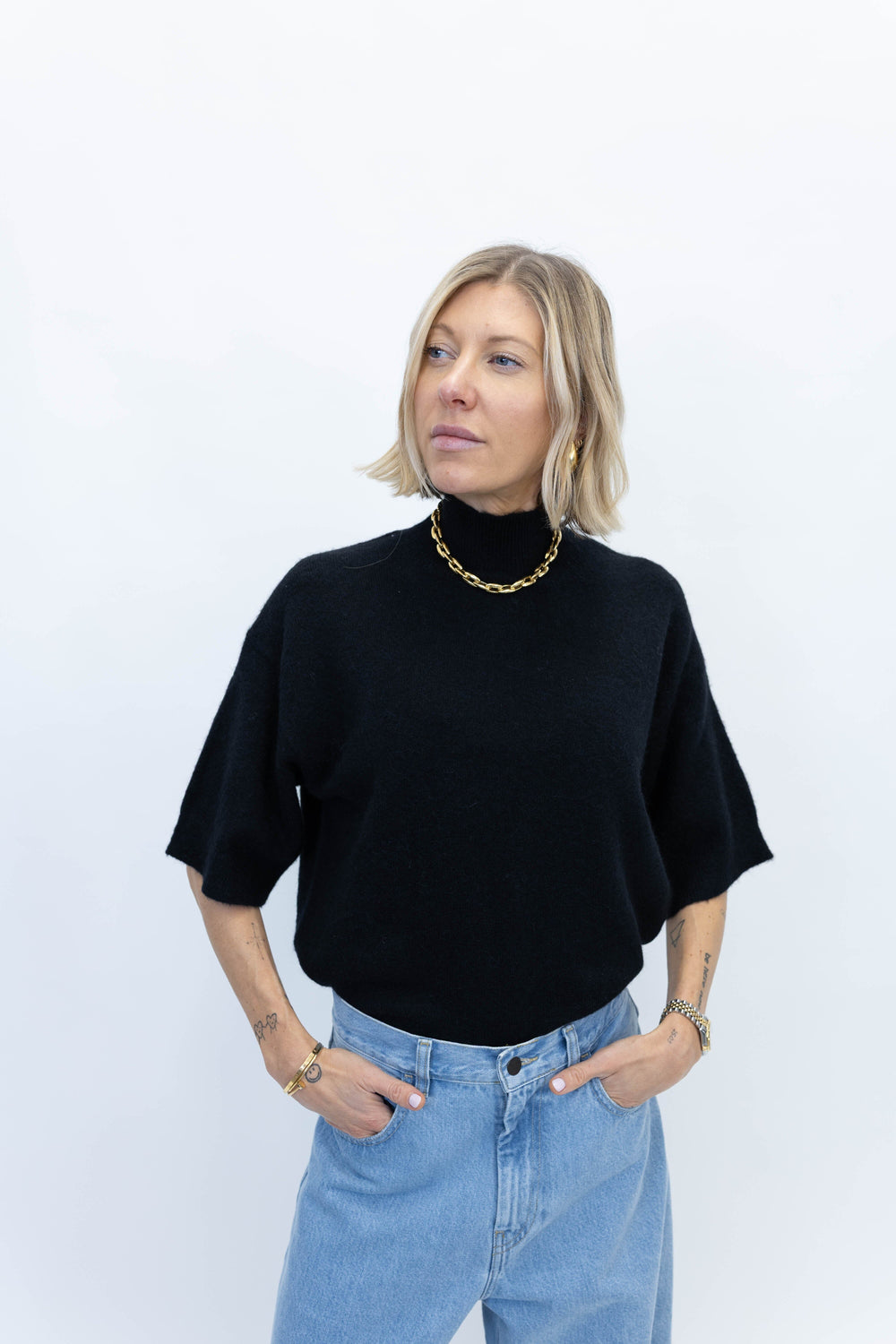 IDELL SWEATER IN BLACK SWEATER ONE&OTHER 