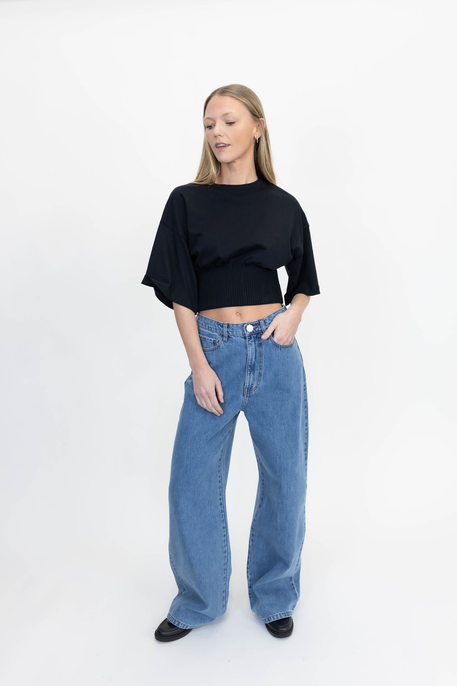 PULLOS WIDE FIT JEANS IN BLUE DENIM JEANS CHRISTIAN WIJNANTS 