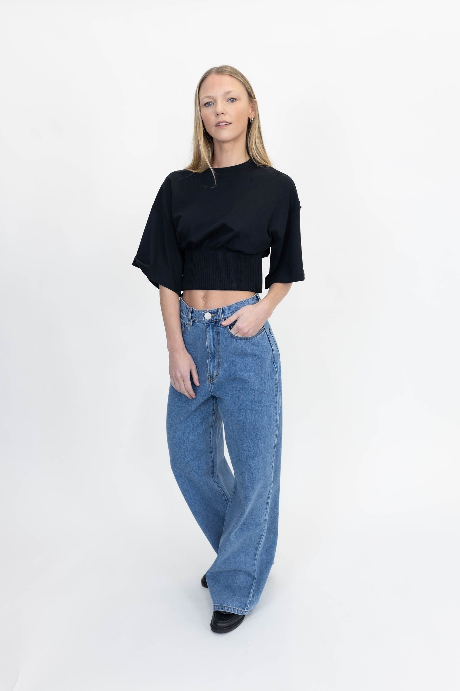 PULLOS WIDE FIT JEANS IN BLUE DENIM JEANS CHRISTIAN WIJNANTS 