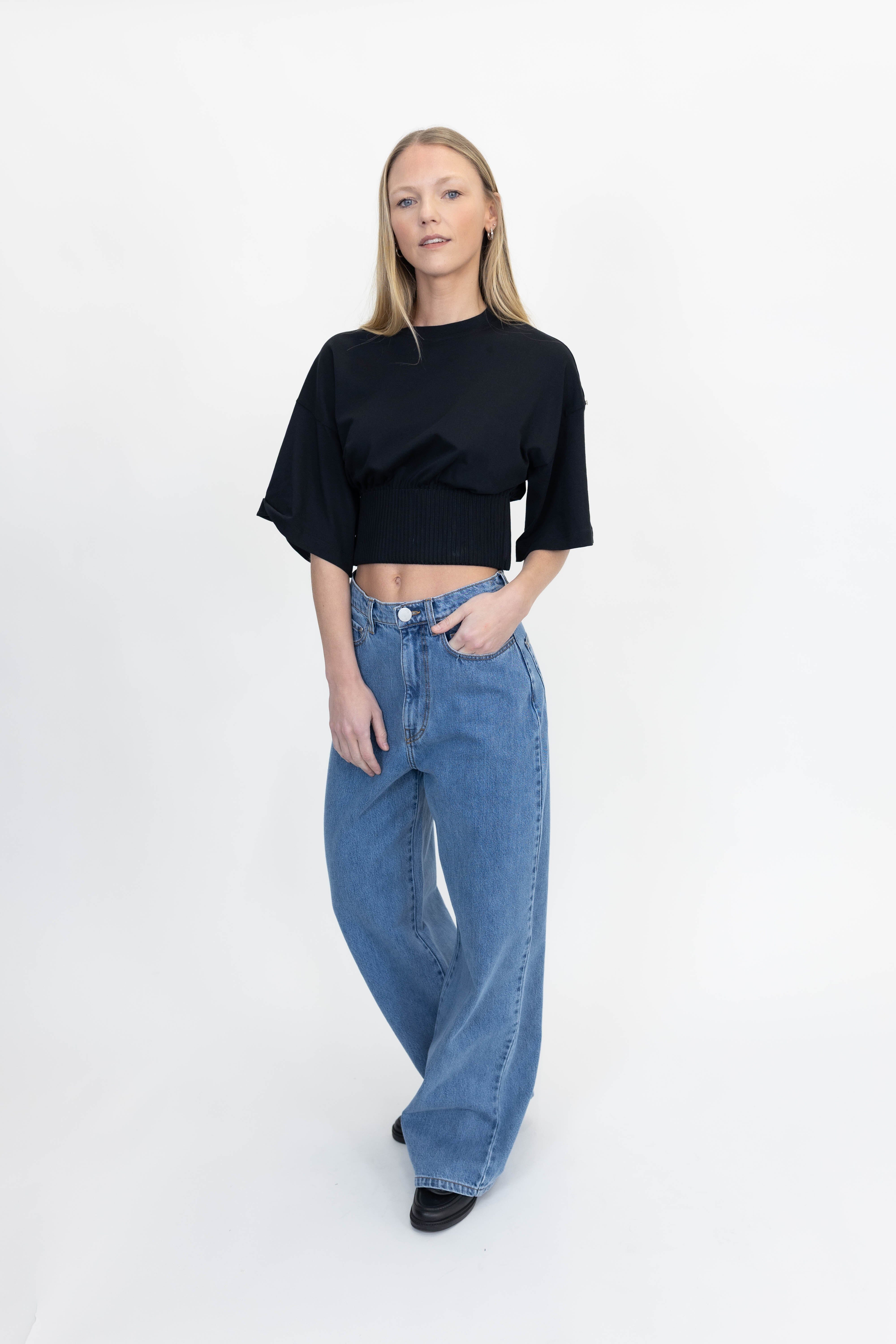 PULLOS WIDE FIT JEANS IN BLUE DENIM JEANS CHRISTIAN WIJNANTS 