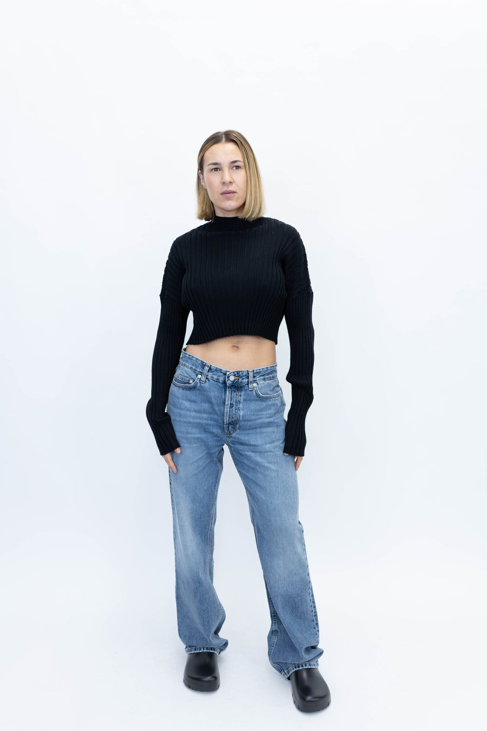 BAGGY JEANS IN DIRT VINTAGE BLUE JEANS WON HUNDRED 