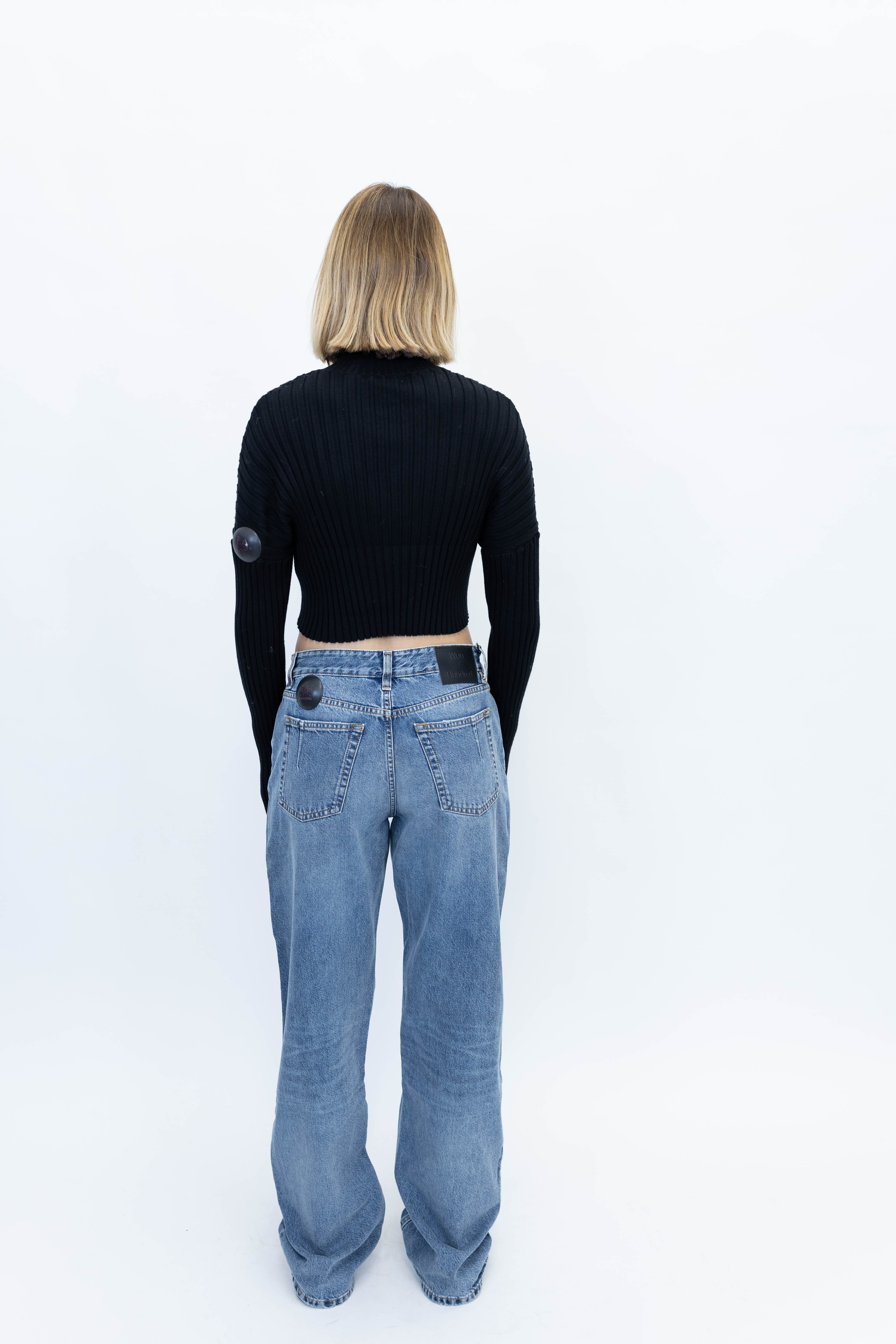 BAGGY JEANS IN DIRT VINTAGE BLUE JEANS WON HUNDRED 