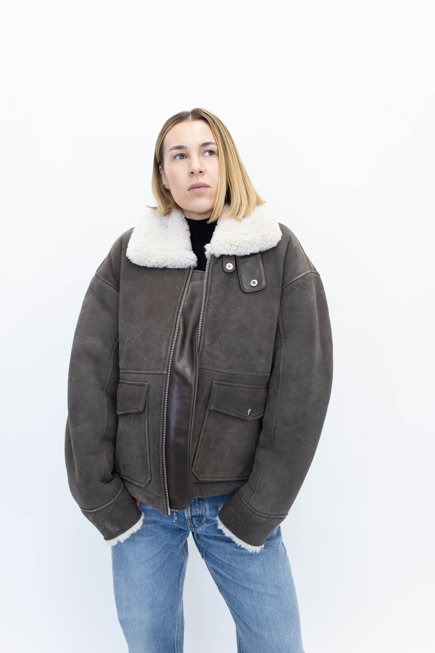 KOBE SHEARLING JACKET JACKET WON HUNDRED 