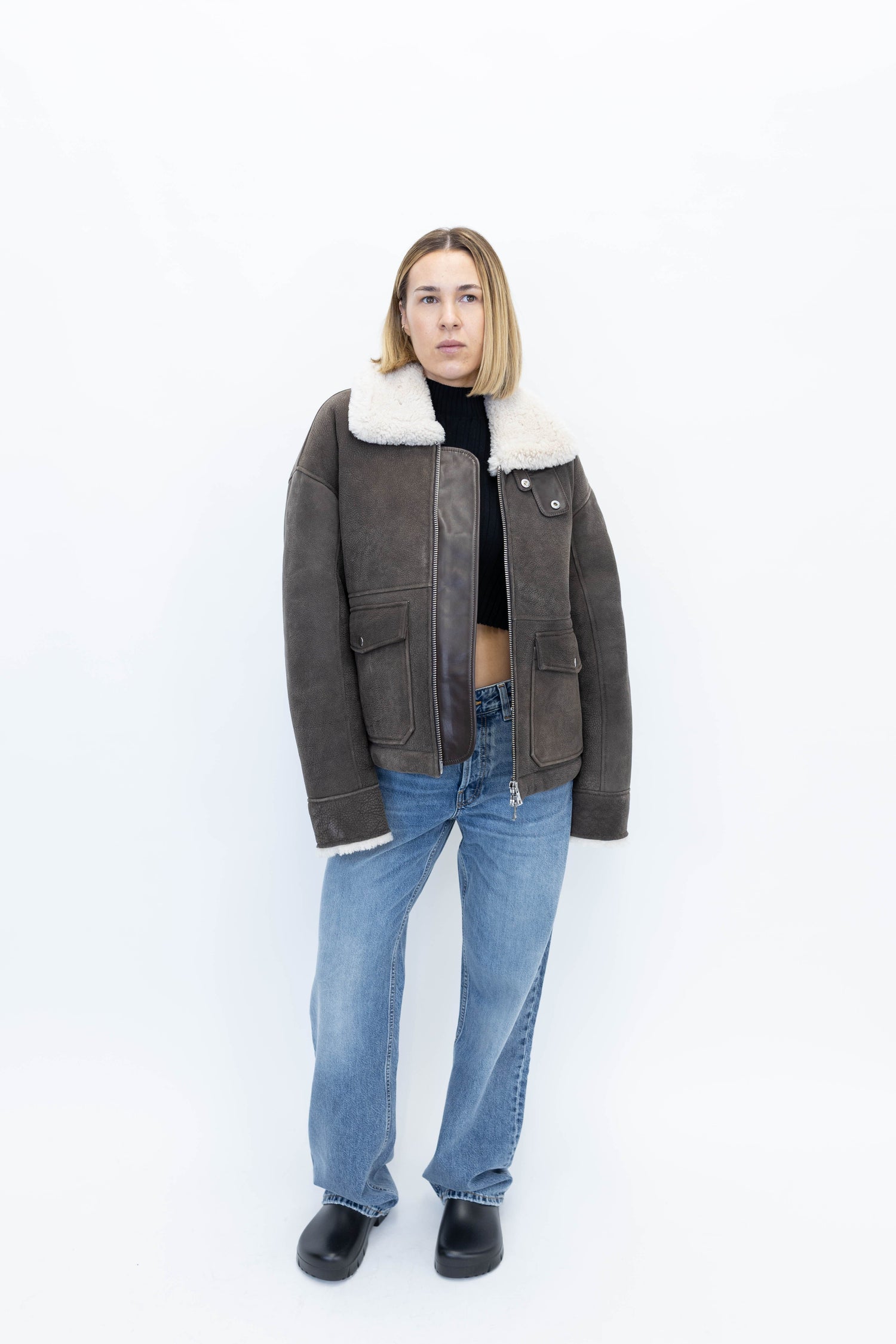 KOBE SHEARLING JACKET JACKET WON HUNDRED 