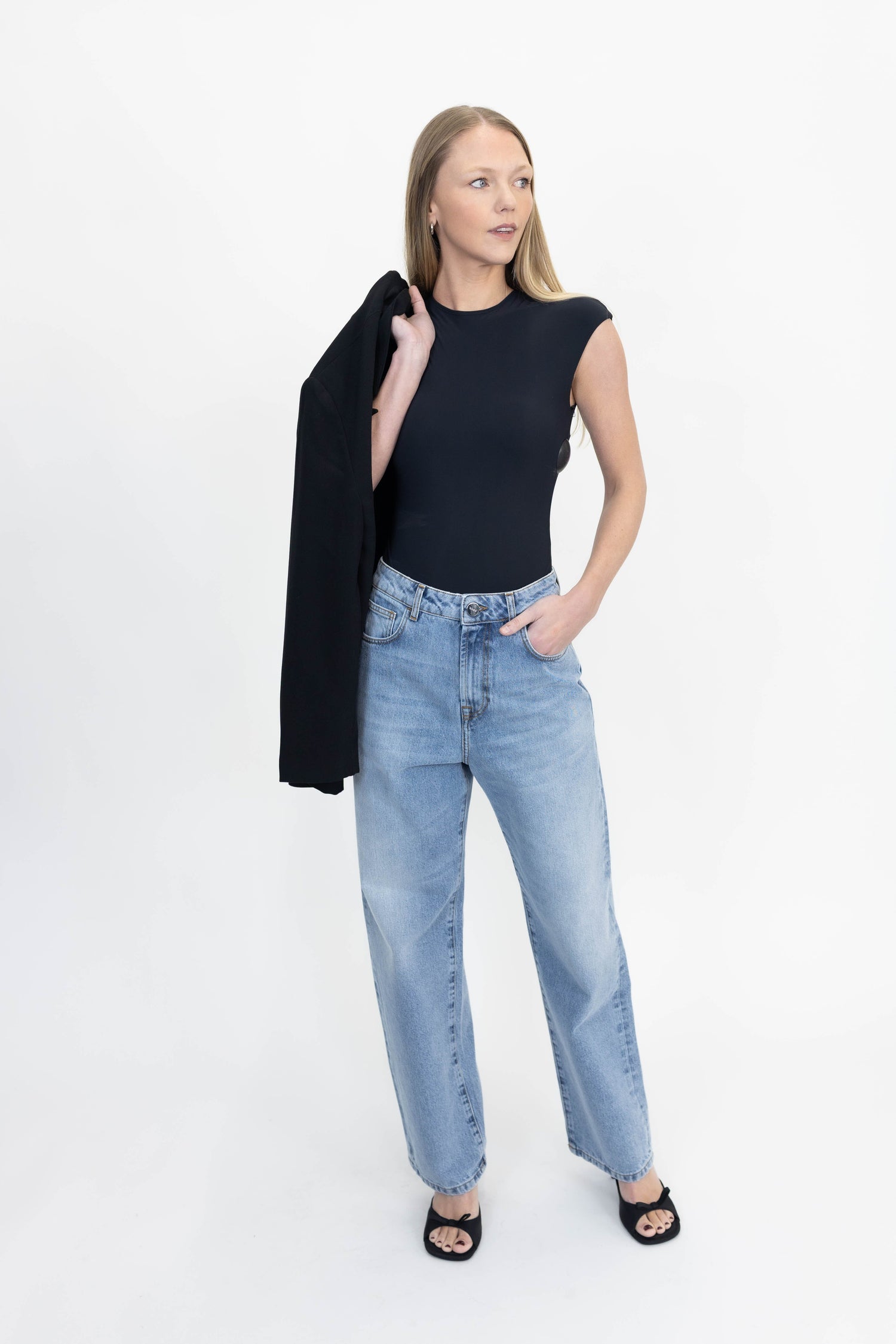 BAGGY FIT DENIM IN CLASSIC BLUE JEANS ROHE 
