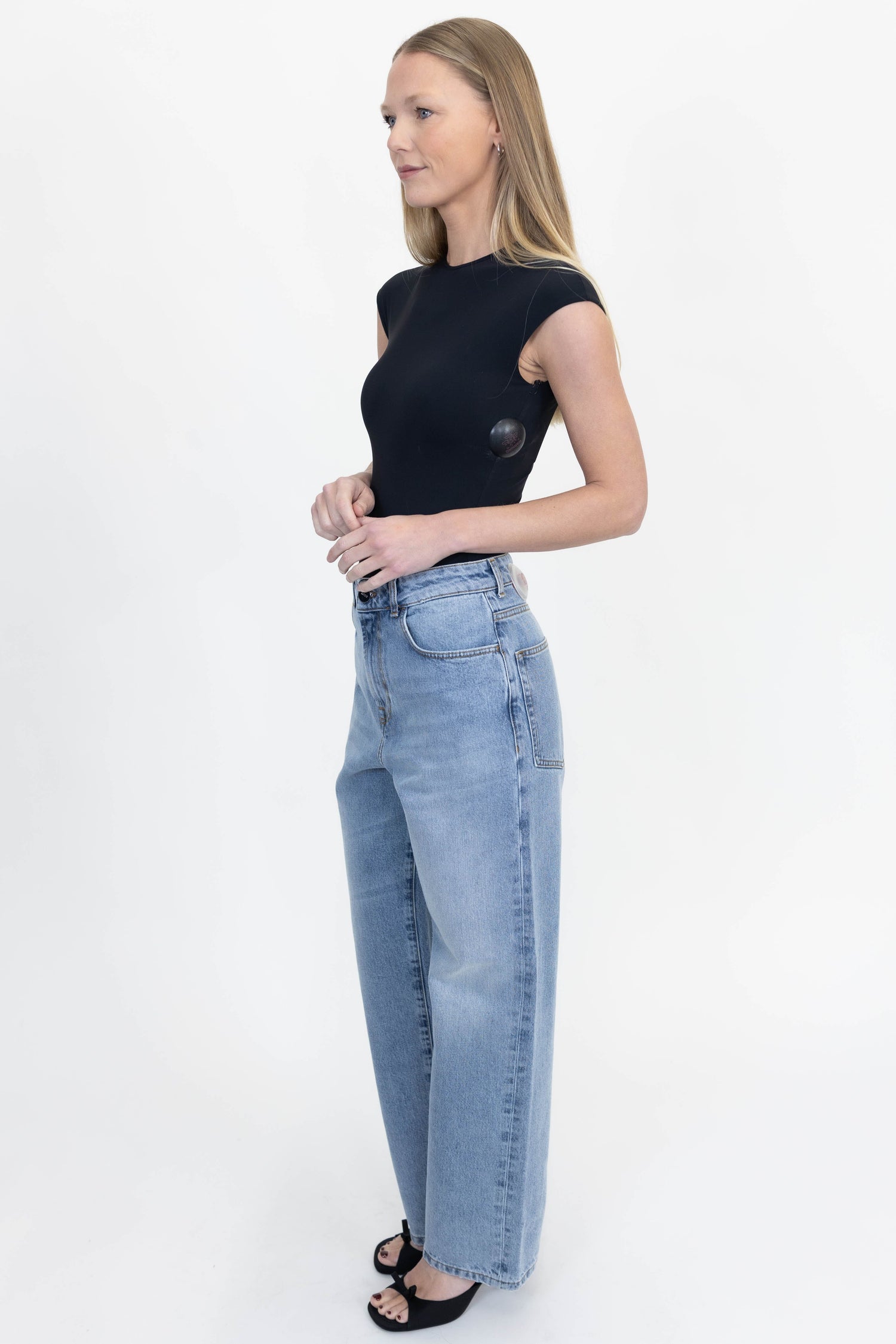 BAGGY FIT DENIM IN CLASSIC BLUE JEANS ROHE 