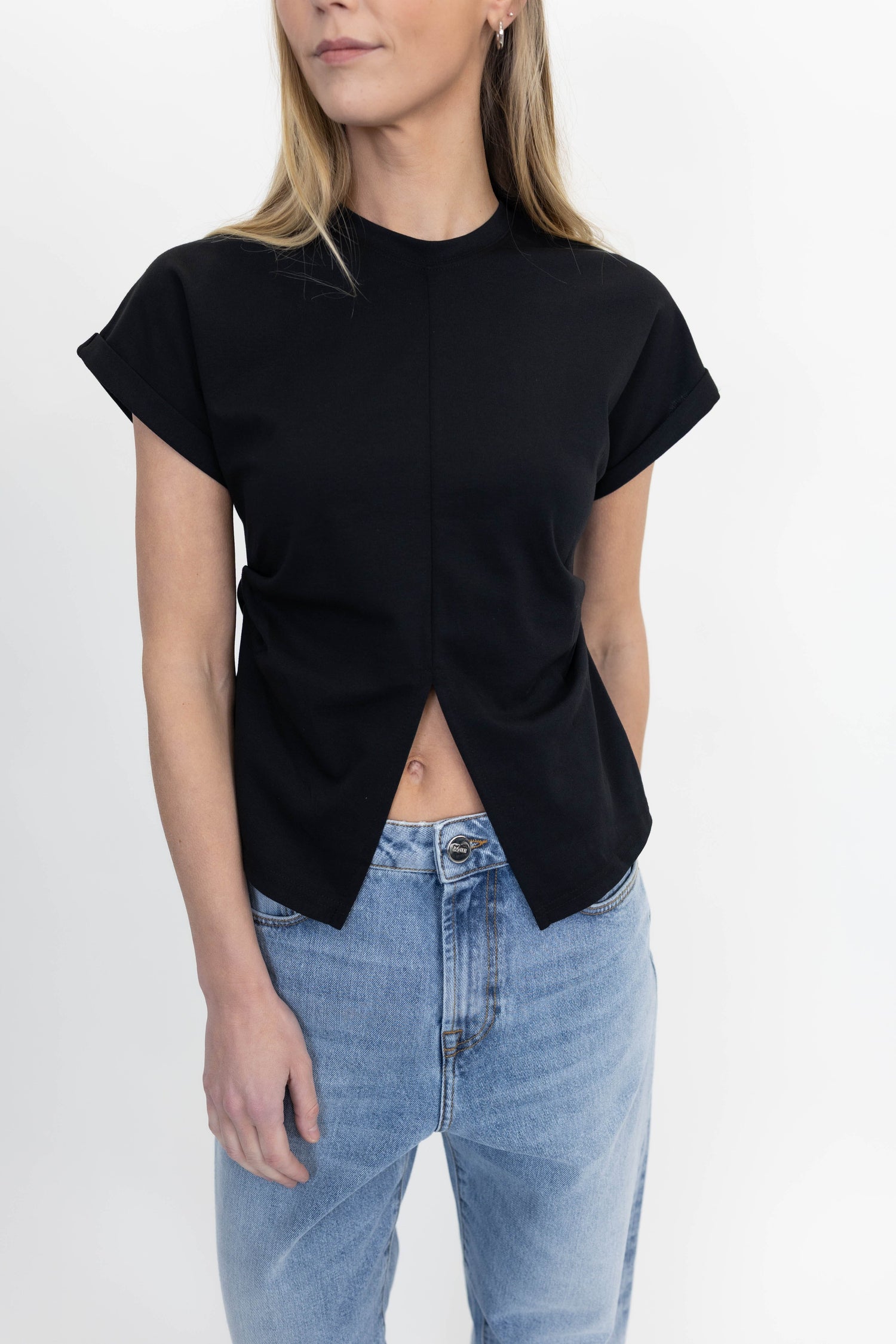 T-SHIRT SS SLIT IN BLACK T-SHIRT LA PISCINE 