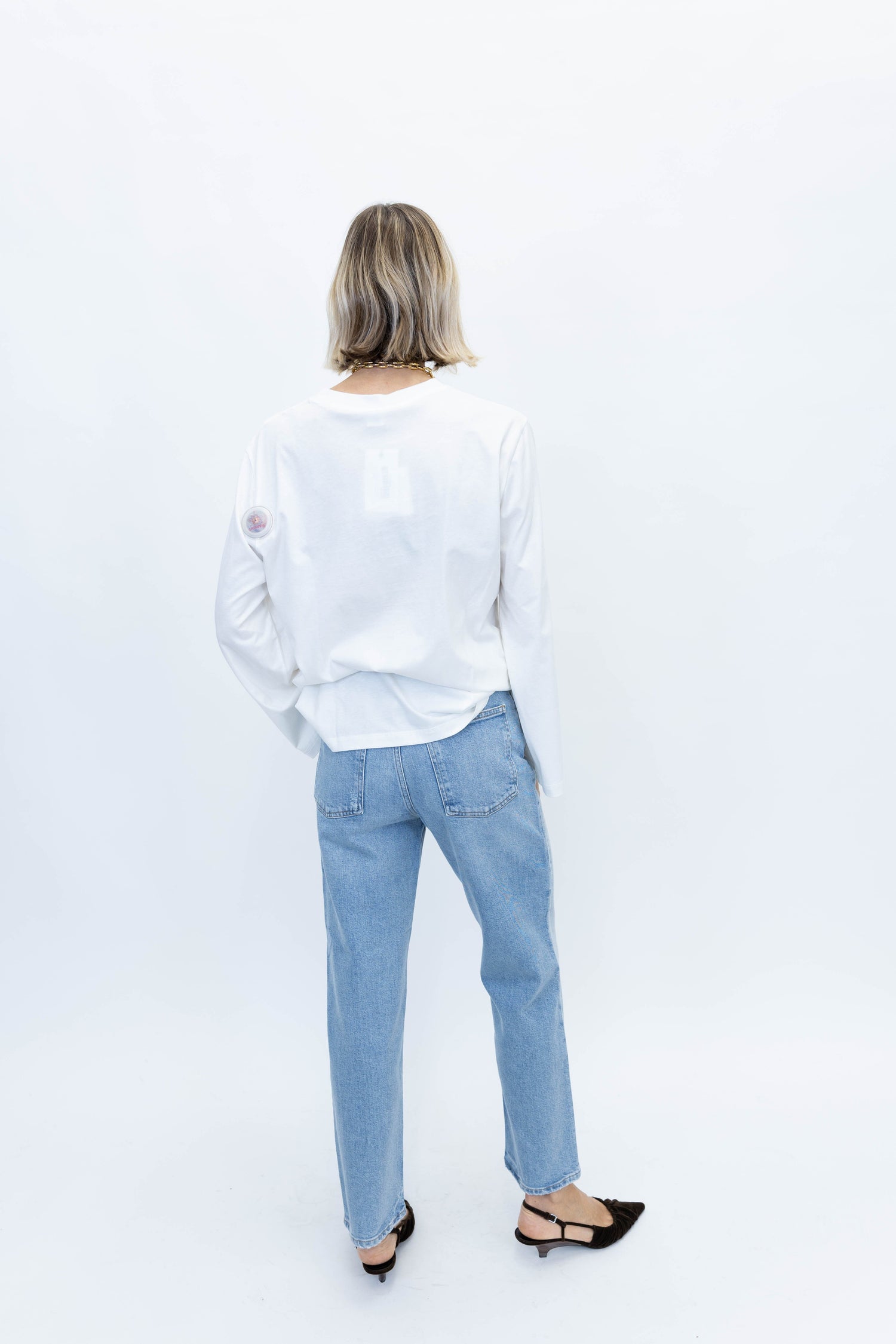 FAYEH LONG SLEEVES IN SOFT WHITE T-SHIRT BY MALENE BIRGER 