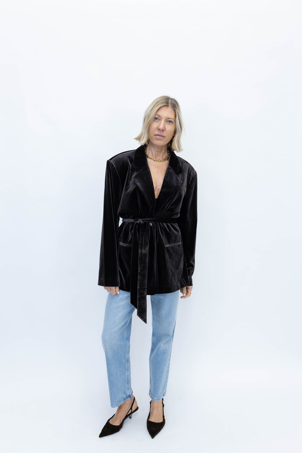 VITTA BLAZER IN GANACHE BLAZER GESTUZ 