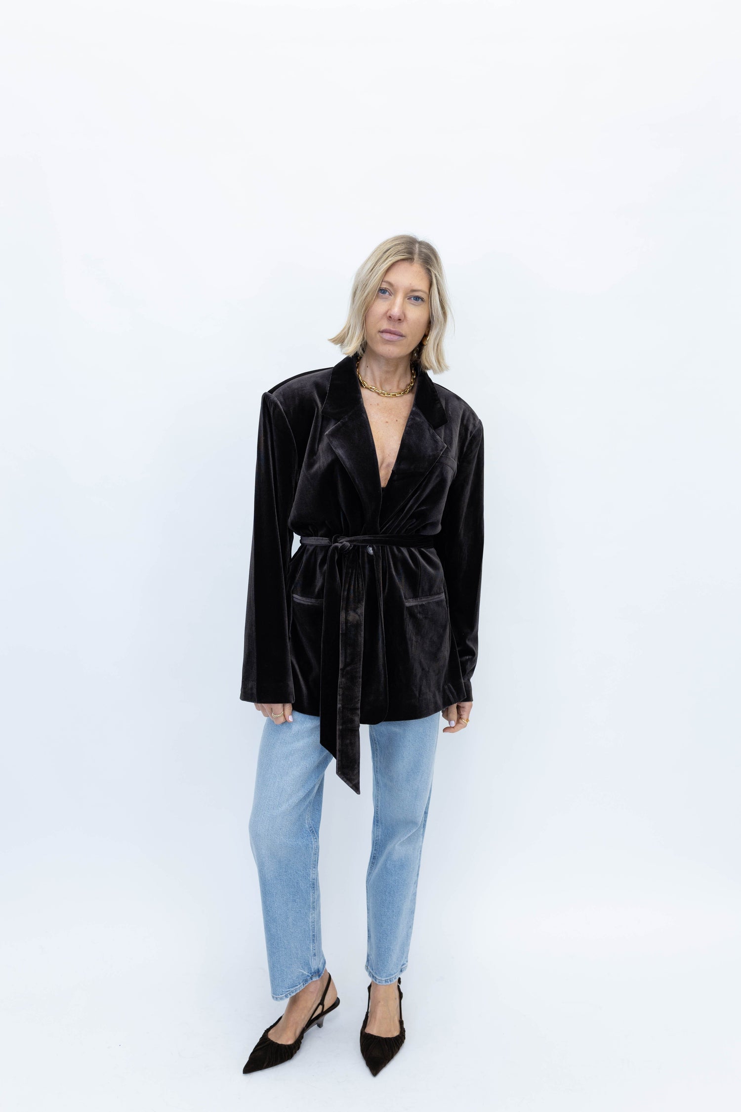 VITTA BLAZER IN GANACHE BLAZER GESTUZ 