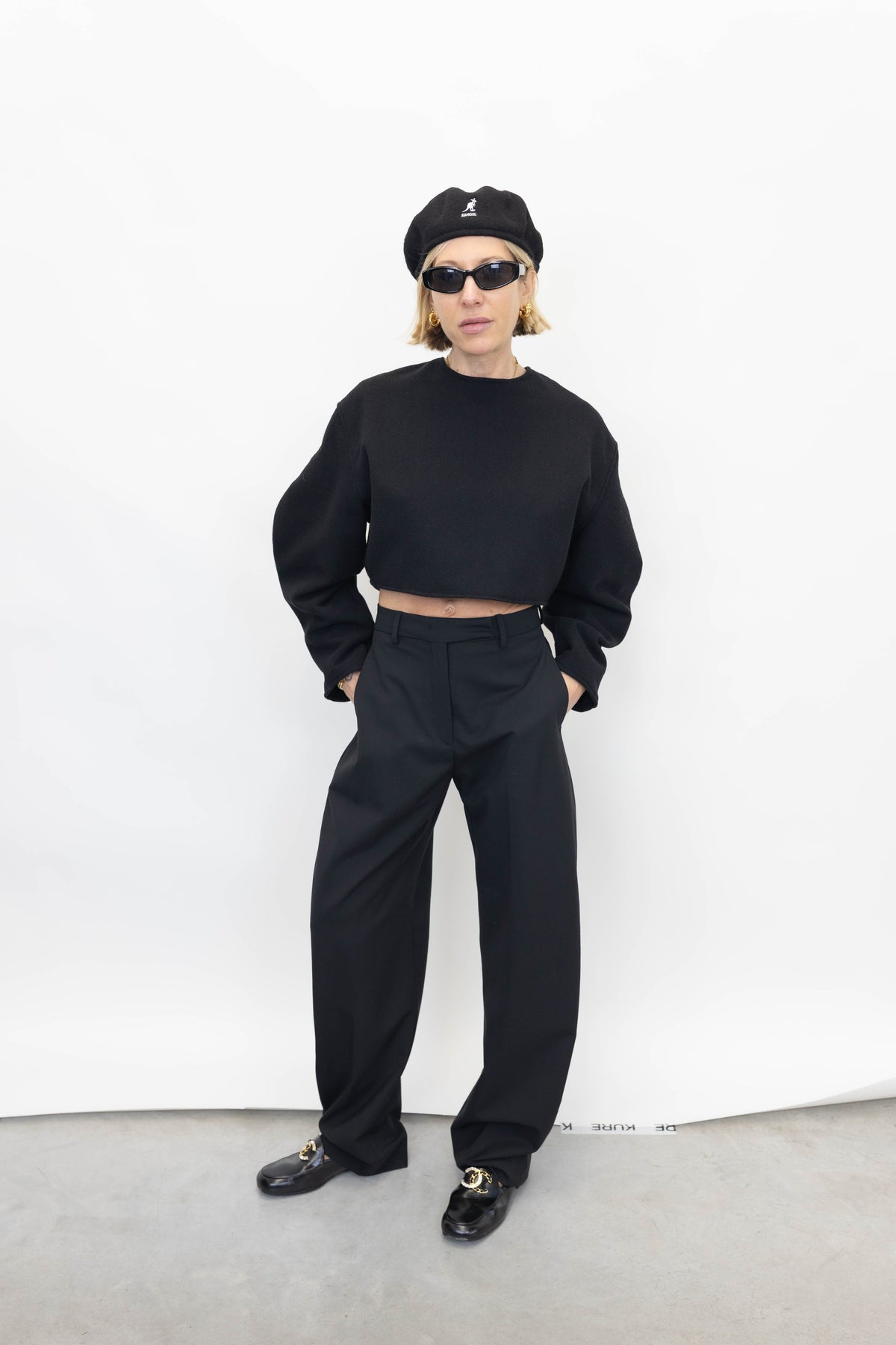 E-DINA MISTO LANA PANTS IN BLACK PANTS THE LATEST 