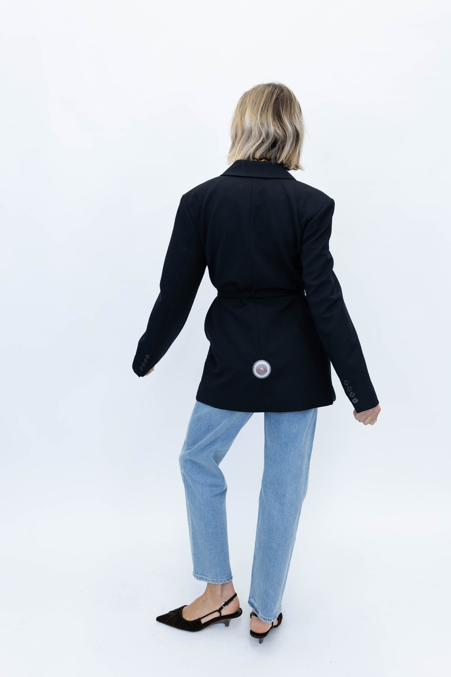 THEOULE BLAZER IN BLACK THE GARMENT 